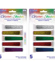 0.21 oz (6g) 5 Primary Color Glitter Shaker