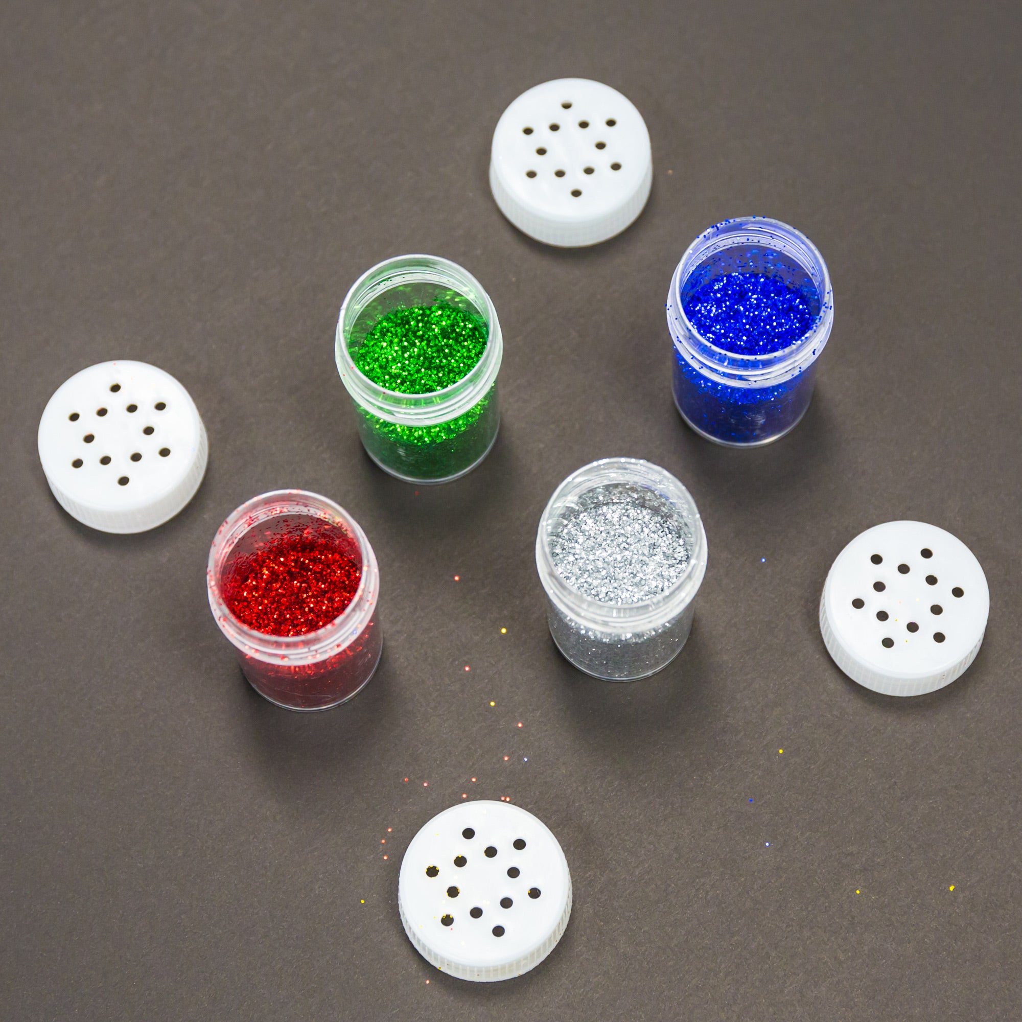 4 Primary Colors Glitter Shakers, 0.28 oz