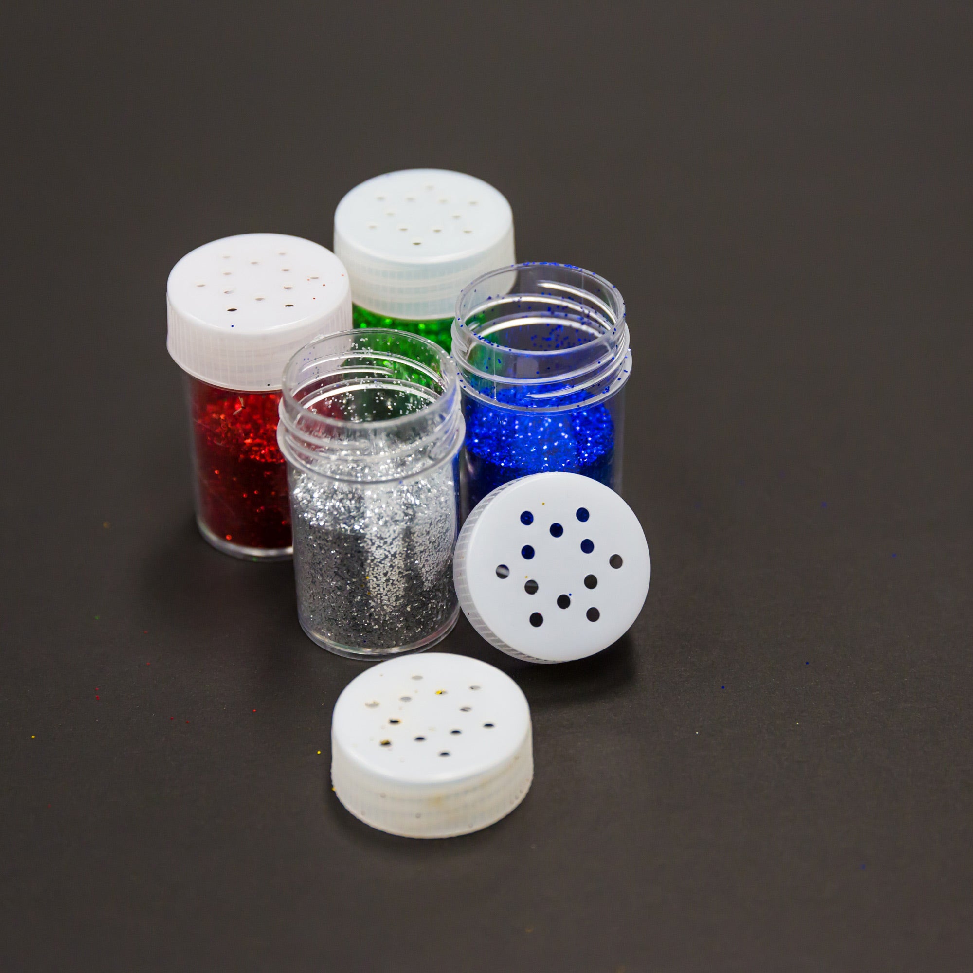 4 Primary Colors Glitter Shakers, 0.28 oz