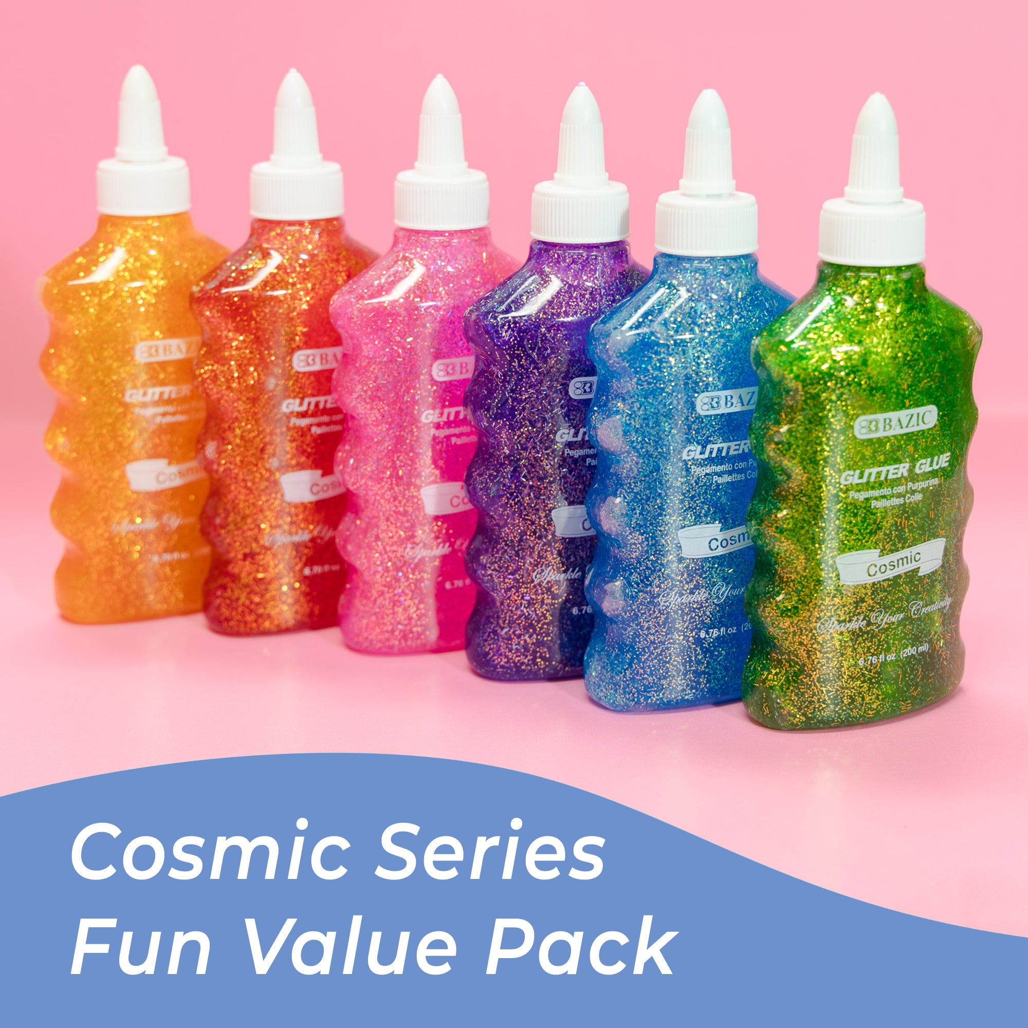 Cosmic Colors Glitter Glue, 6.76 fl oz