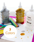6.76 FL OZ (200 mL) Iridescent/Silver/Gold Color Glitter Glue