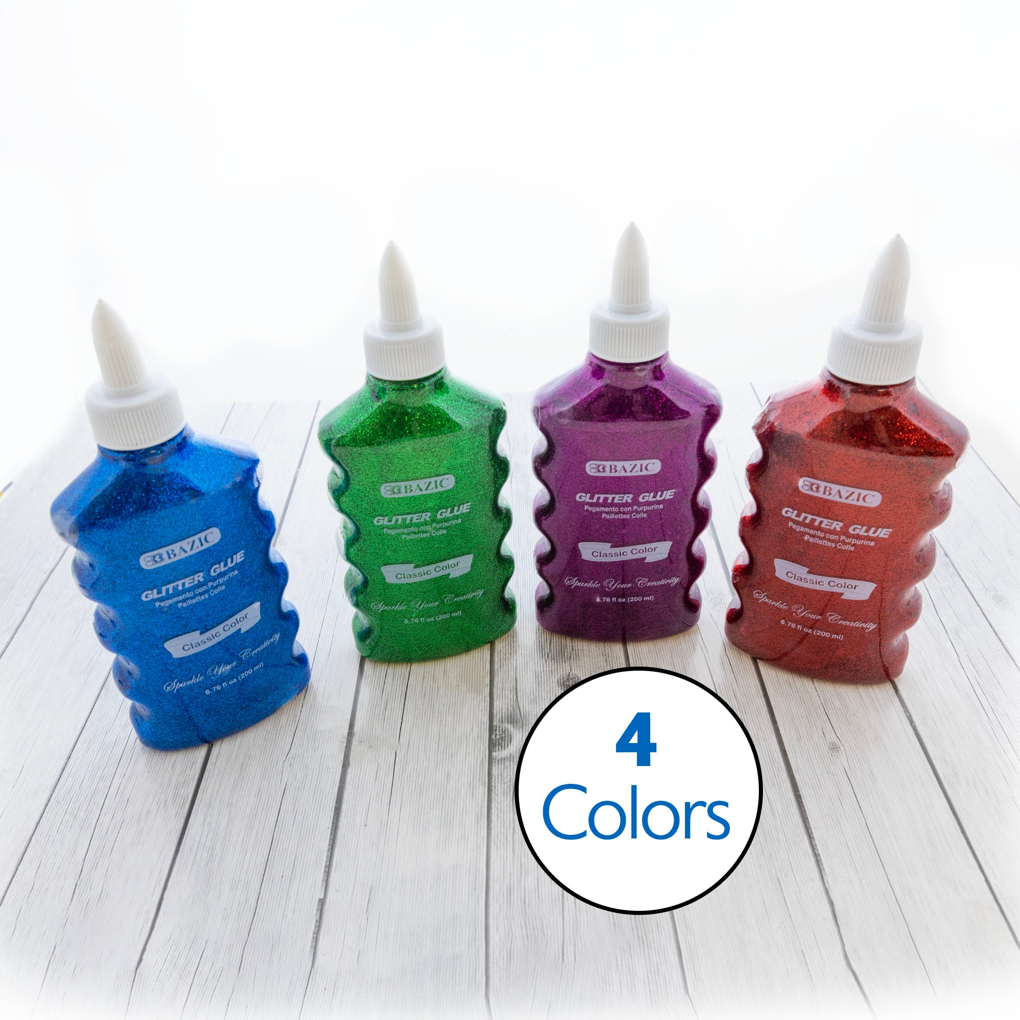 6.76 FL OZ (200 mL) Classic Color Glitter Glue