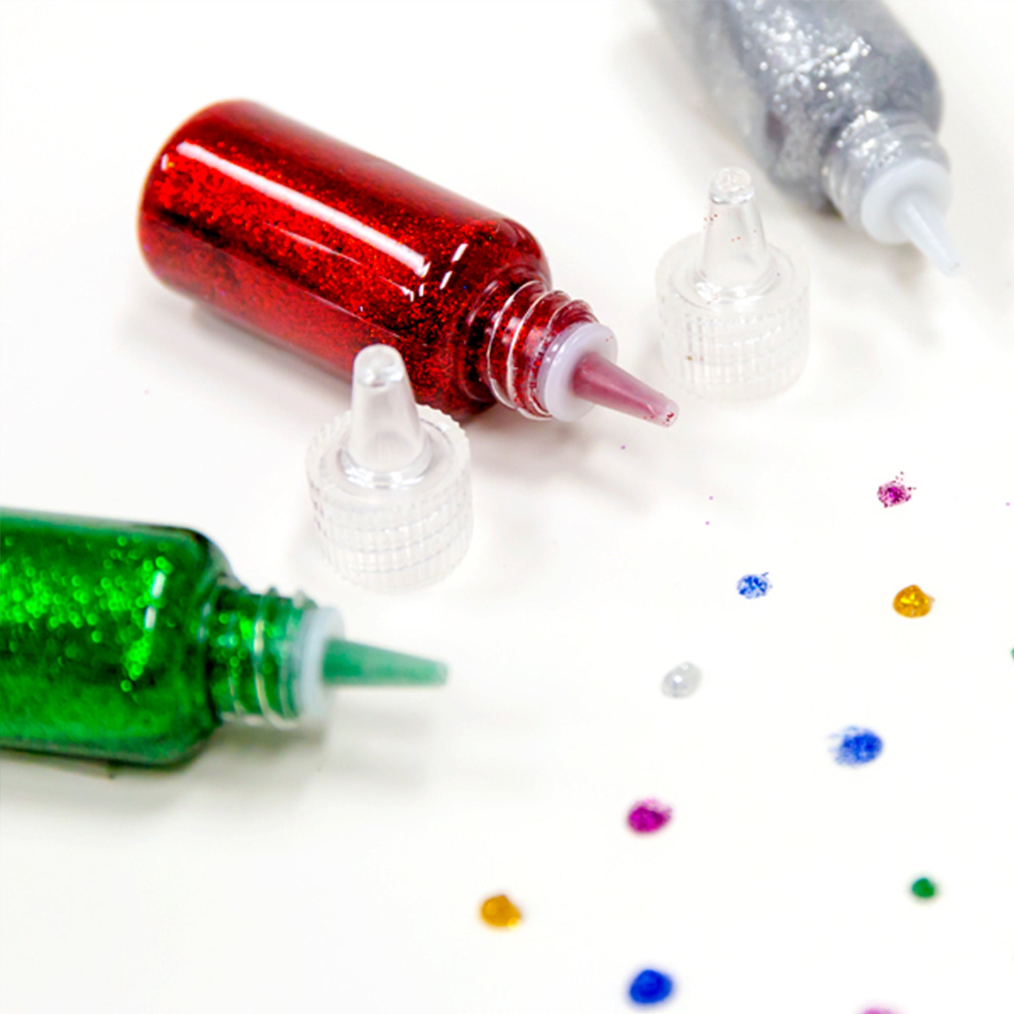 6 Classic Colors Glitter Glue, 0.67 fl oz
