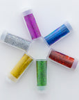 0.25 oz (7g) 6 Primary Color Glitter Shaker