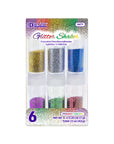 0.25 oz (7g) 6 Primary Color Glitter Shaker