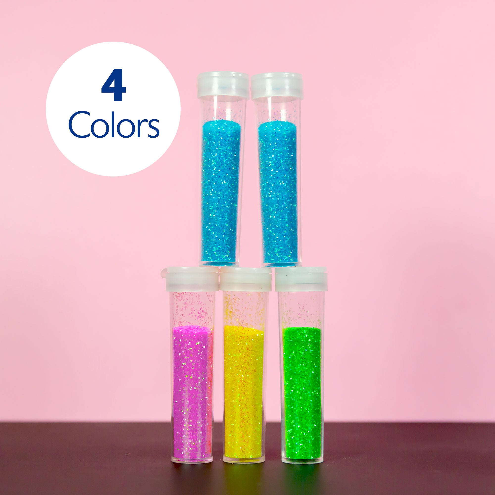 5 Neon Colors Glitter Shakers, 0.21 oz, Fine Craft Glitter