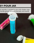 0.21 oz (6g) 5 Neon Color Glitter Shaker