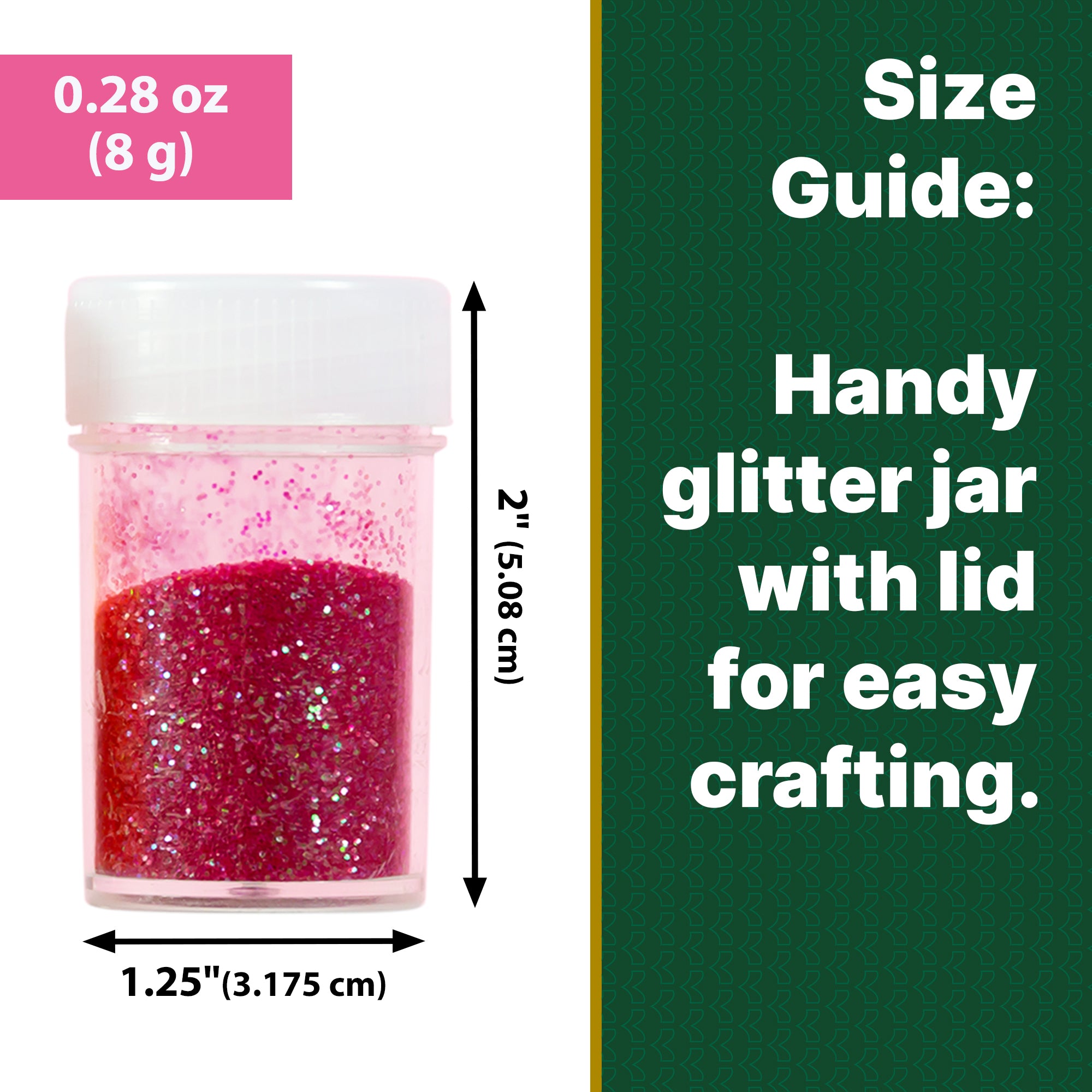 0.28 oz (8g) 4 Neon Color Glitter Shaker