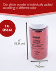1lb / 16 oz Red Glitter