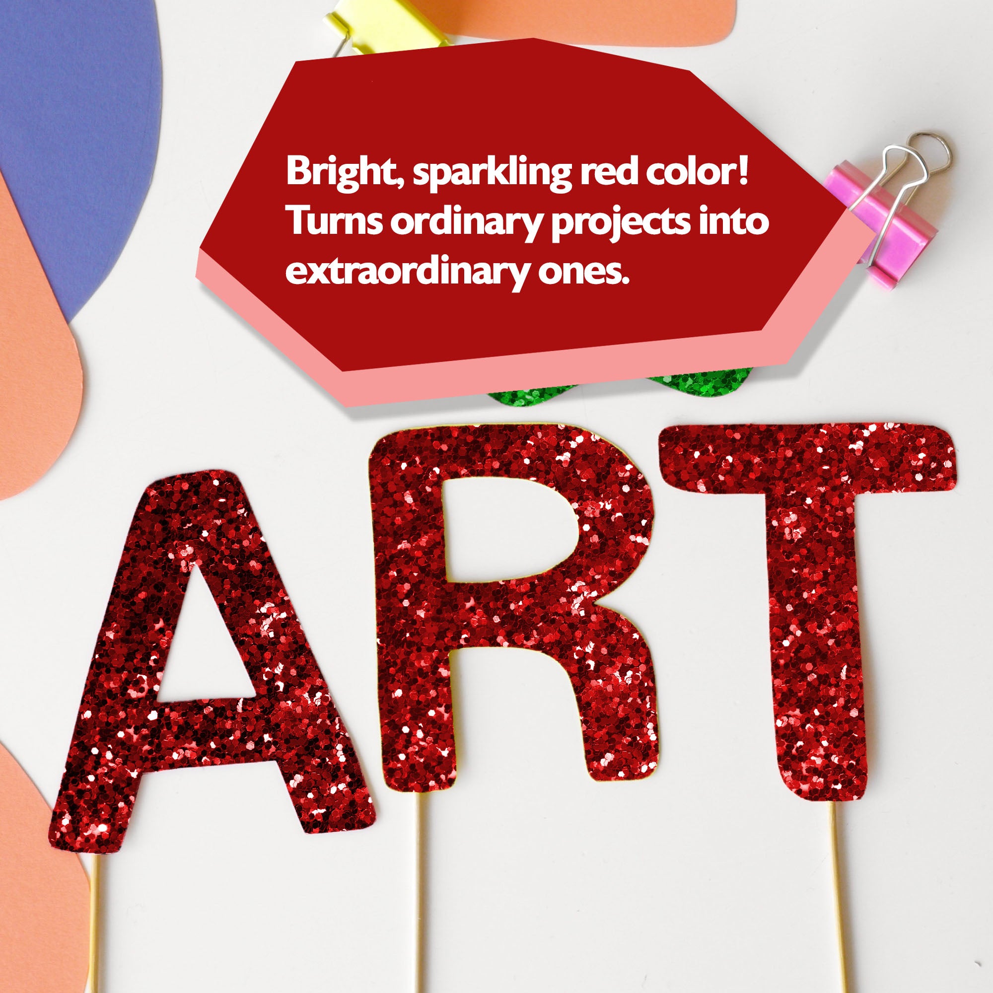 Red Craft Glitter, 1 lb, Fine to Medium