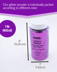 1lb / 16 oz Purple Glitter