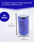 1lb / 16 oz Blue Glitter