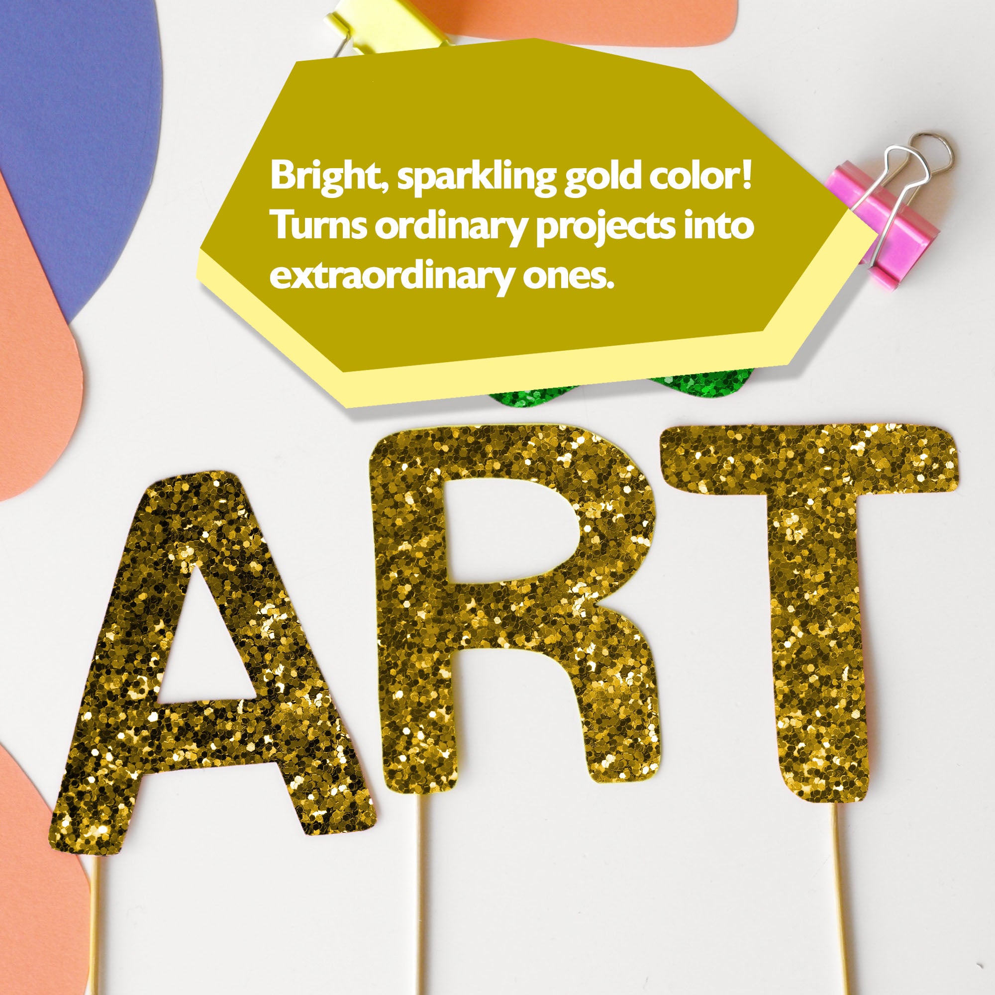 Gold Craft Glitter, 1 lb, Fine to Medium