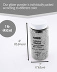1lb / 16 oz Silver Glitter