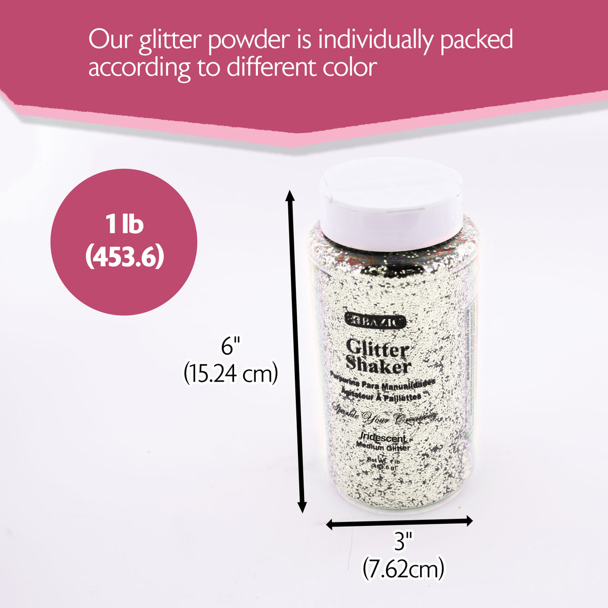 Iridescent Craft Glitter, 1 lb (16 oz)