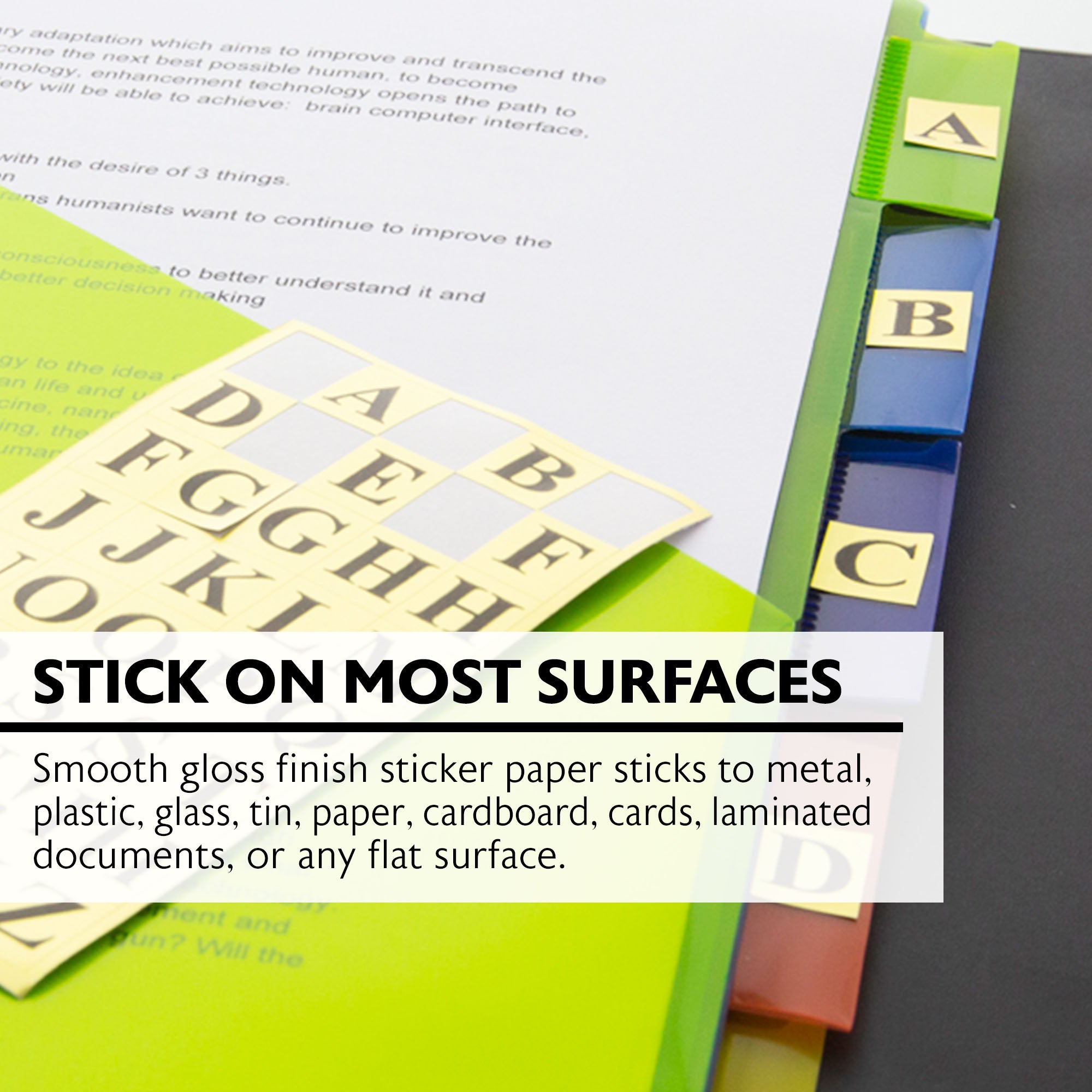 Gold Foil Alphabet Stickers, 1/2 x 5/8 in, 378 Pack