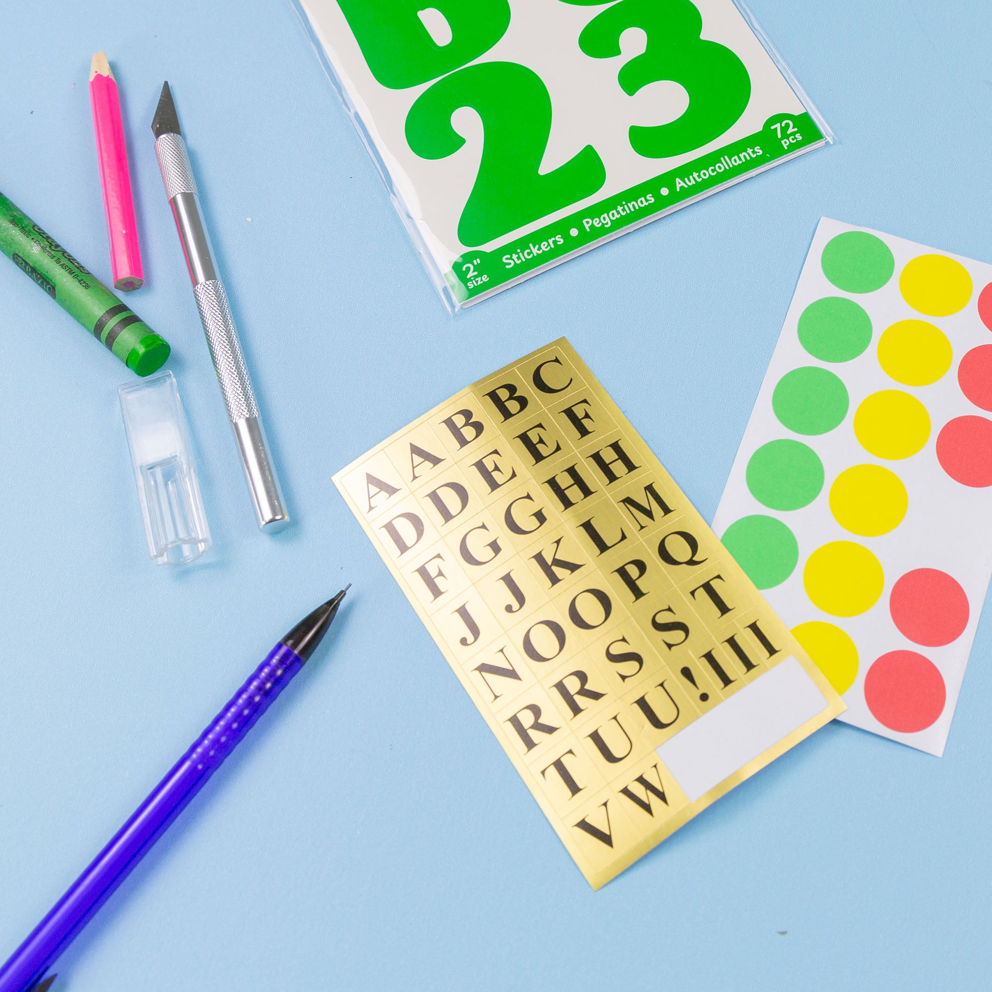Gold Foil Alphabet Stickers, 1/2 x 5/8 in, 378 Pack