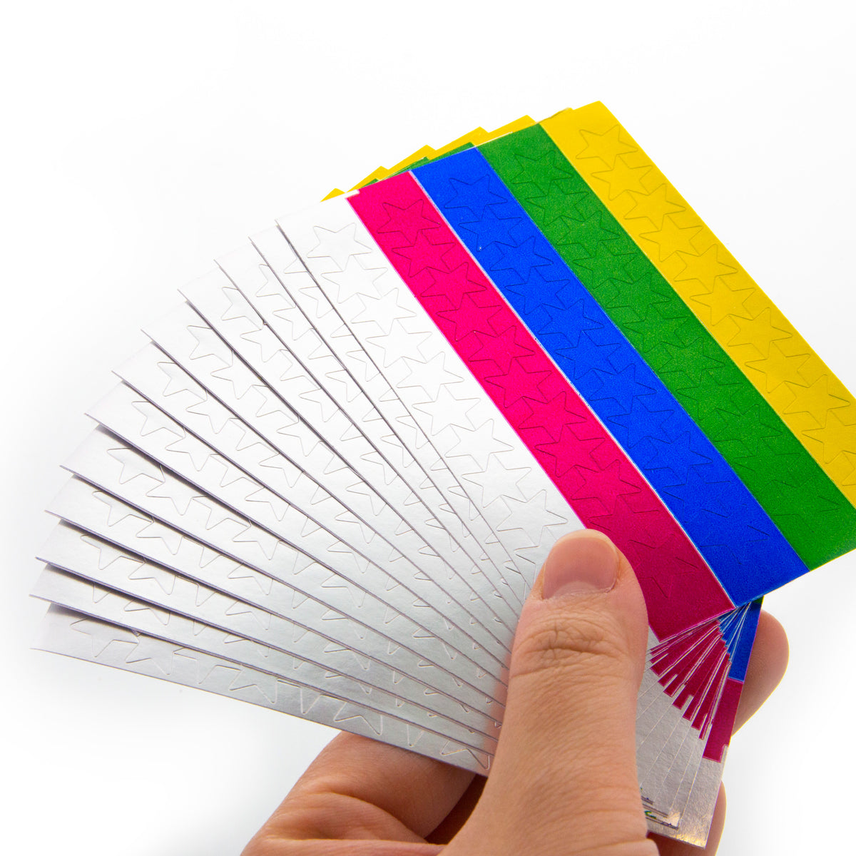 Foil Star Labels, 5 Assorted Colors, 1/2 in