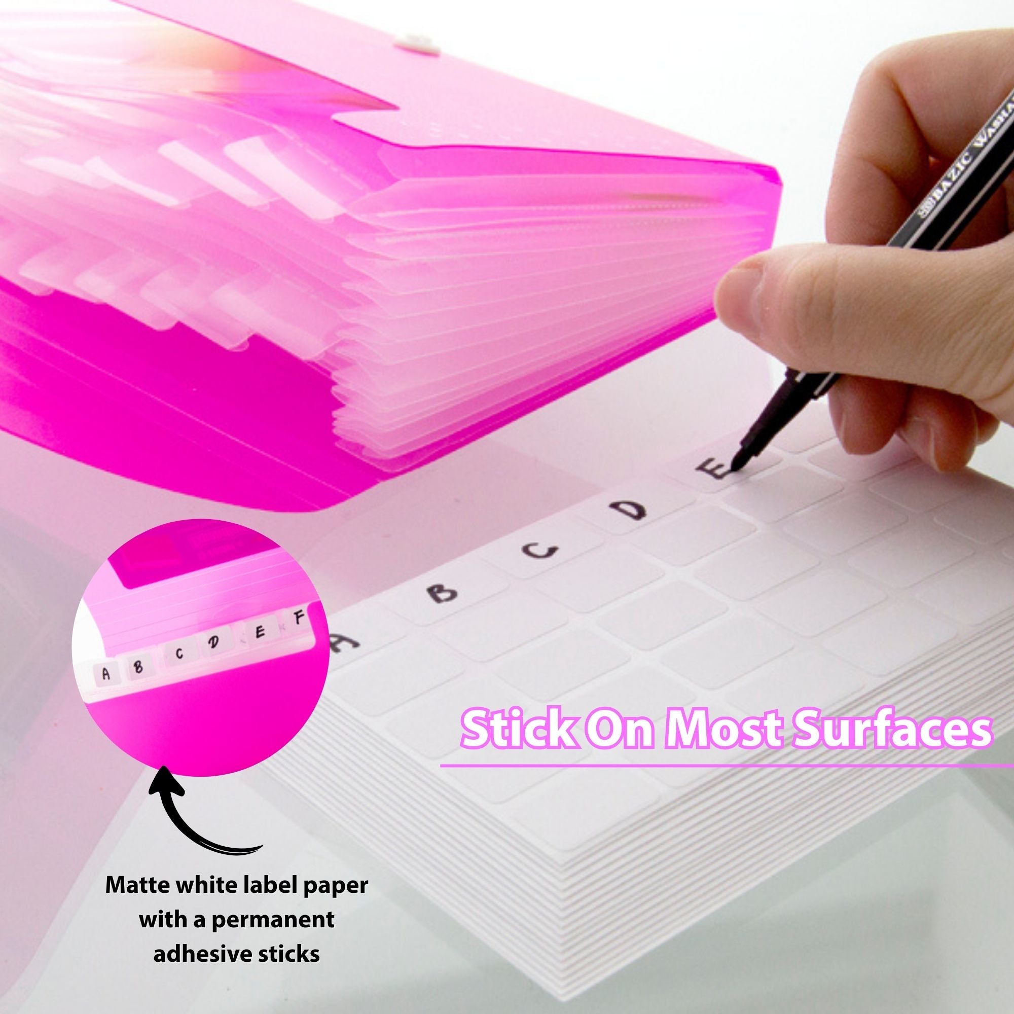 White Multipurpose Labels, 510 Pack, 1/2 x 3/4 in