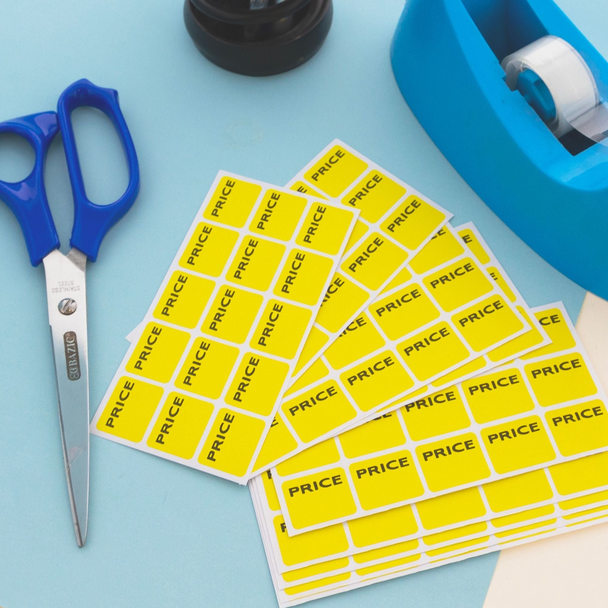 Yellow Price Mark Labels, 180 Pack