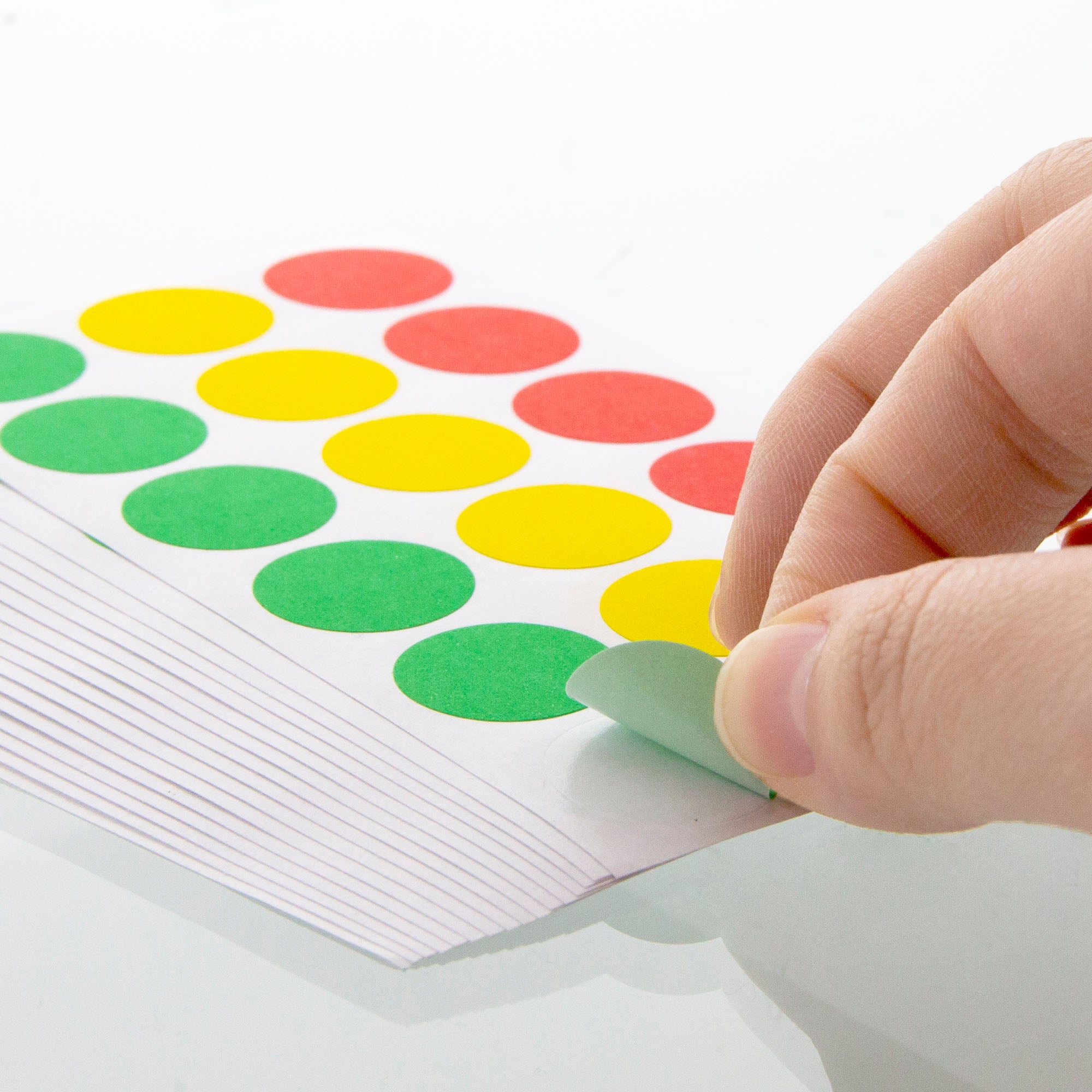 Assorted Color Round Color-Coding Labels, 306 Pack