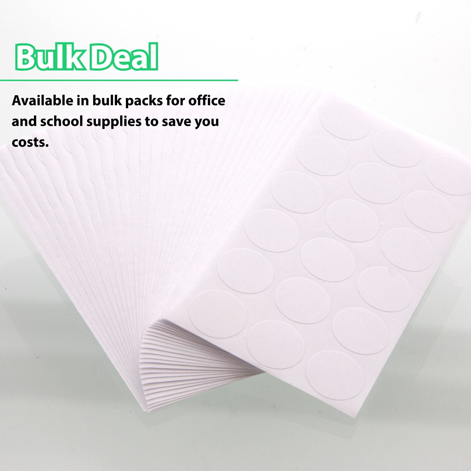 White 3/4" Round Label (504/Pack)