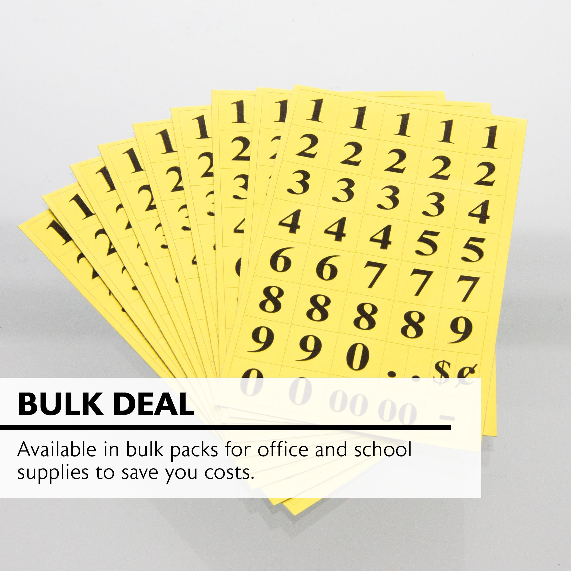 Gold Foil Number Stickers, 1/2 x 5/8 in, 378 Pack