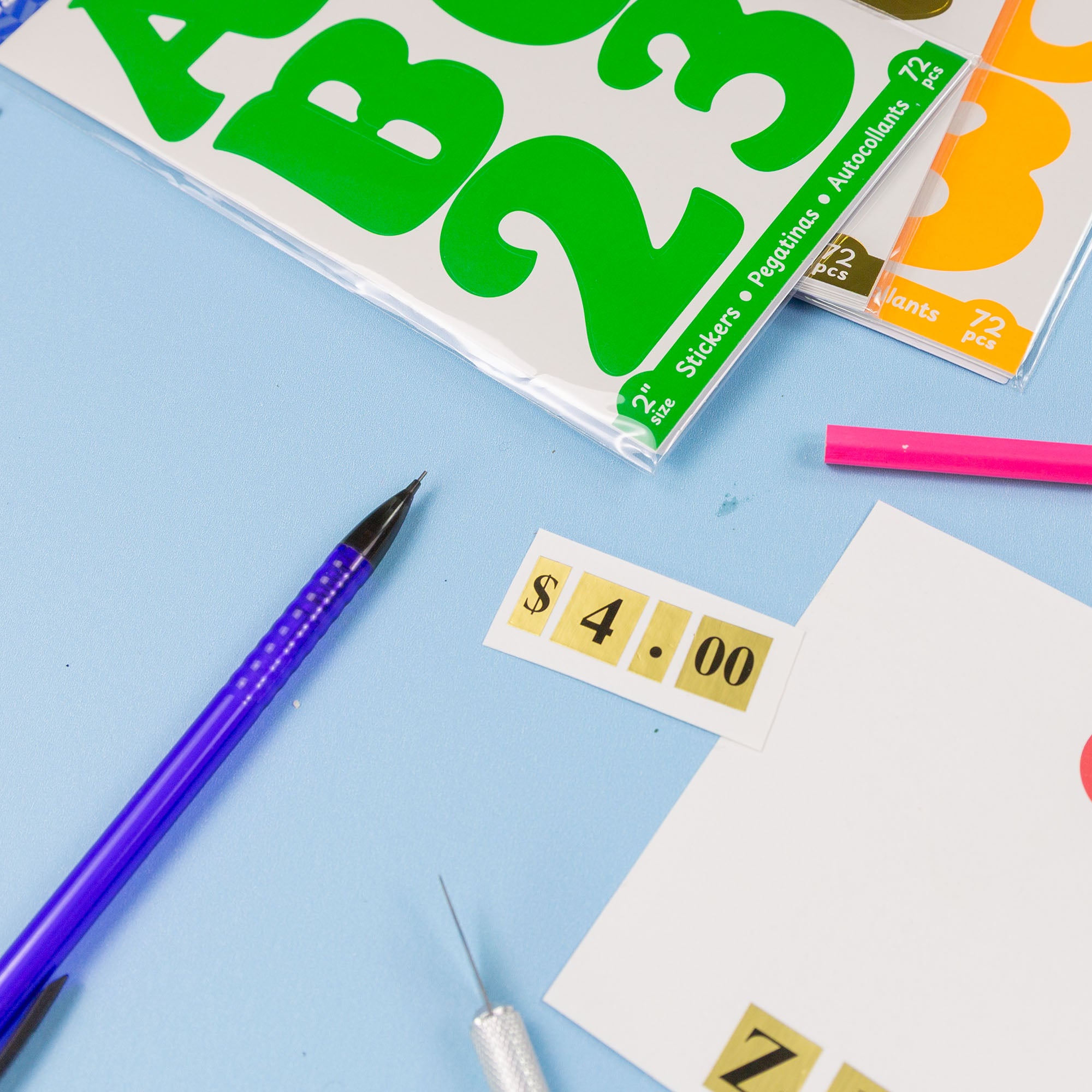 Gold Foil Number Label (378/Pack)