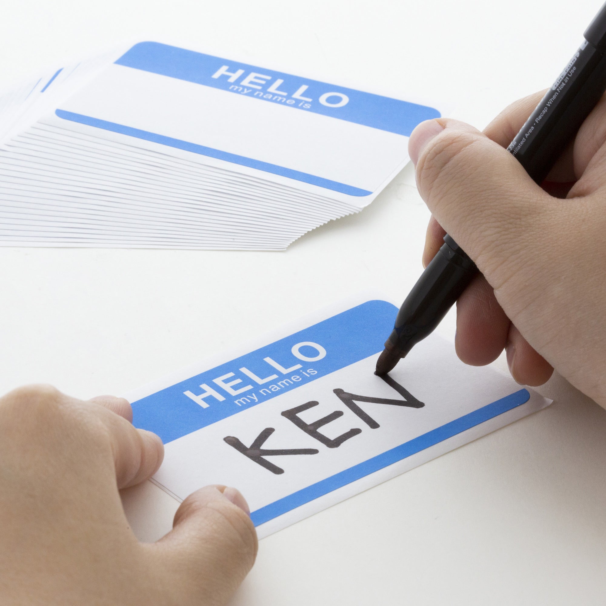 HELLO My Name Is Name Badge Labels, 25 Pack, 3.7 x 2.25 in