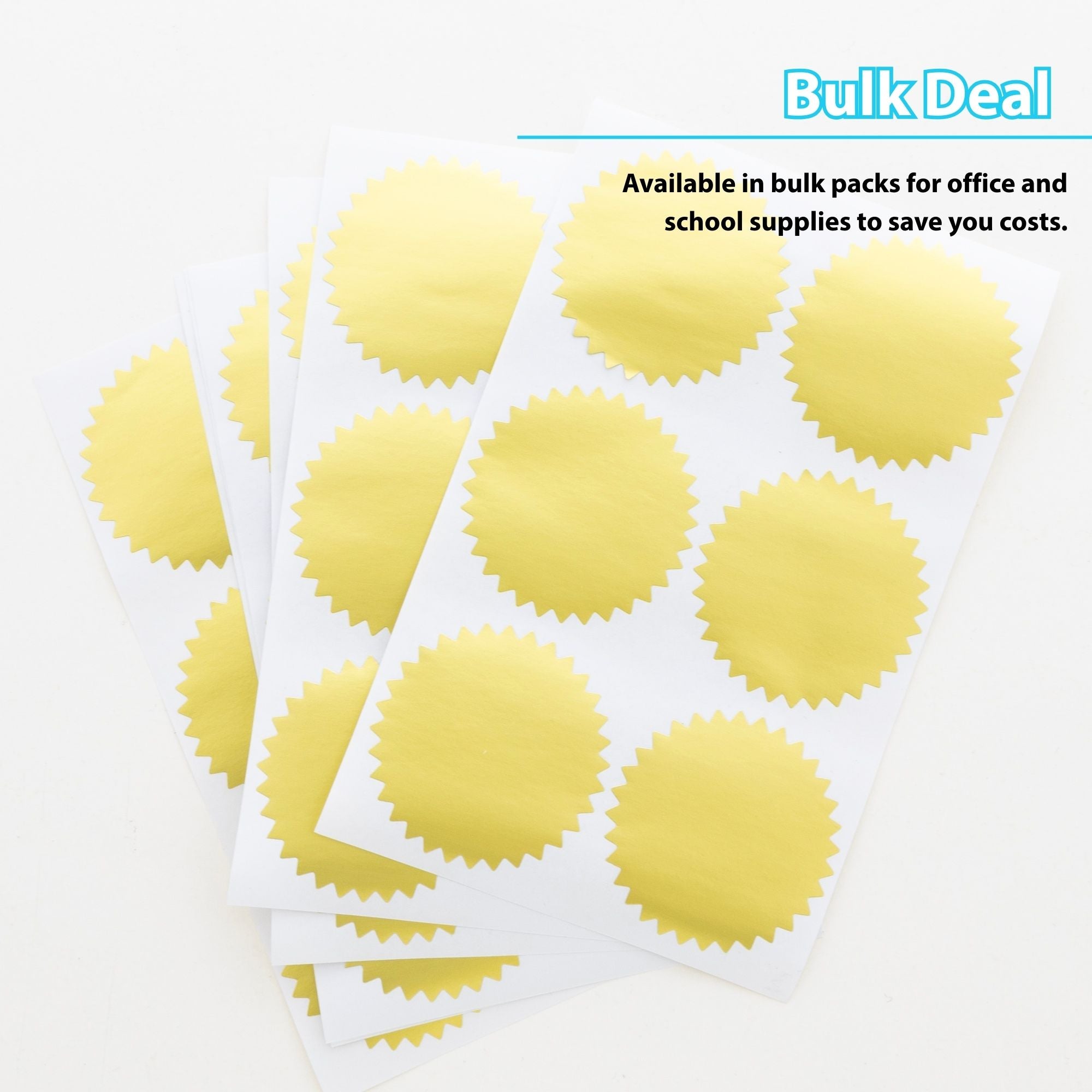 2" Gold Foil Notary/Certificate Seal Label (42/Pack)