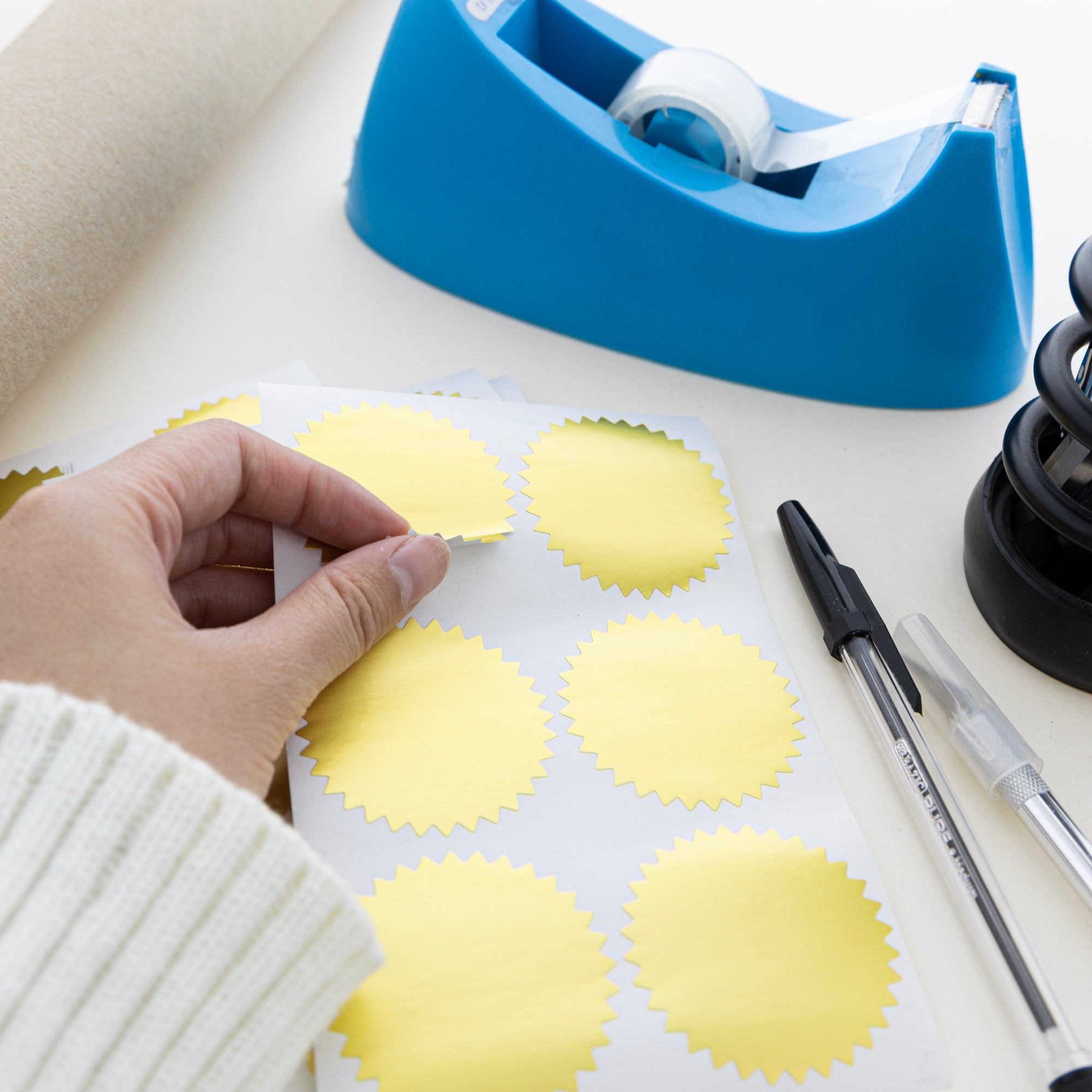 2" Gold Foil Notary/Certificate Seal Label (42/Pack)