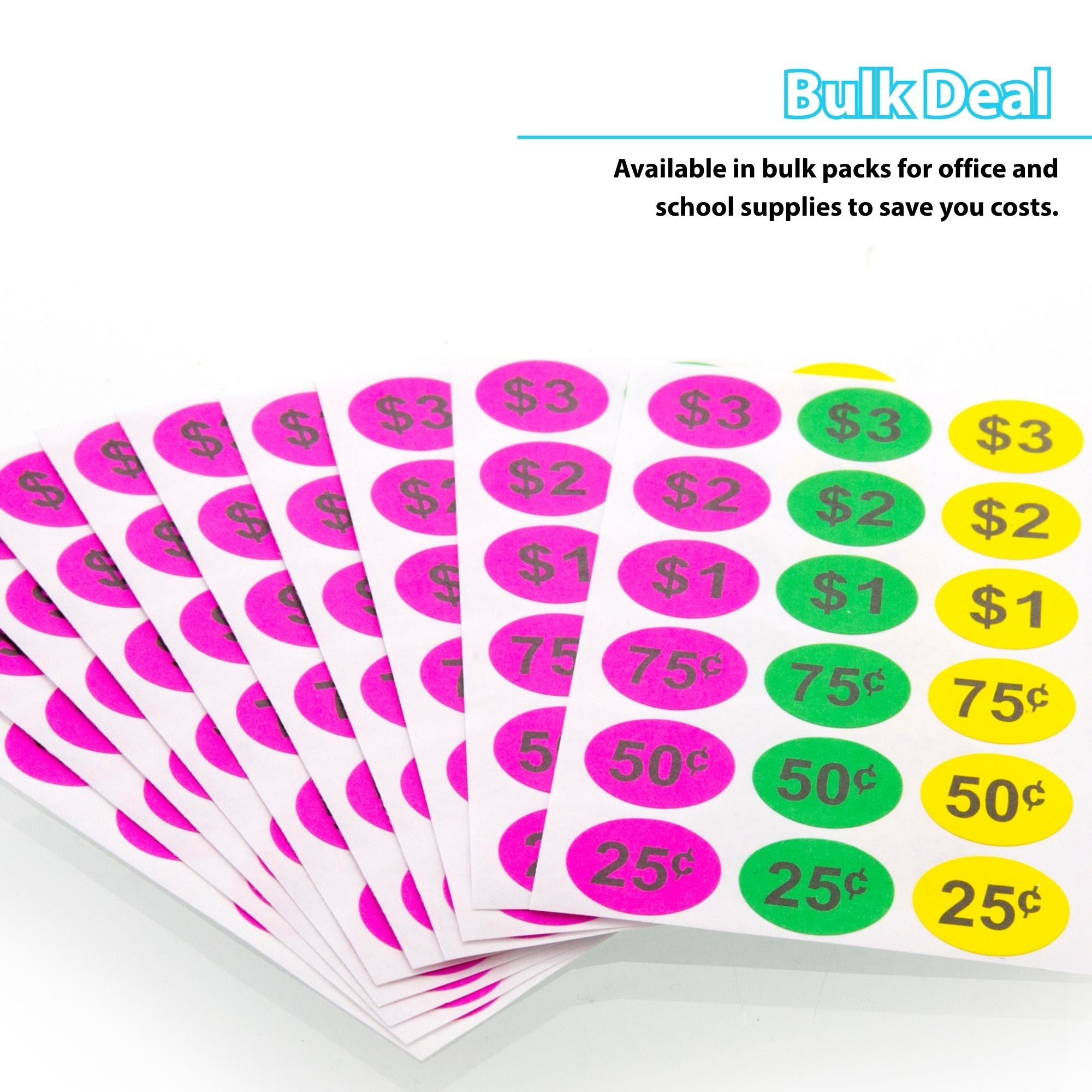Garage Sale Price Labels, 180 Pack, 3/4 in round
