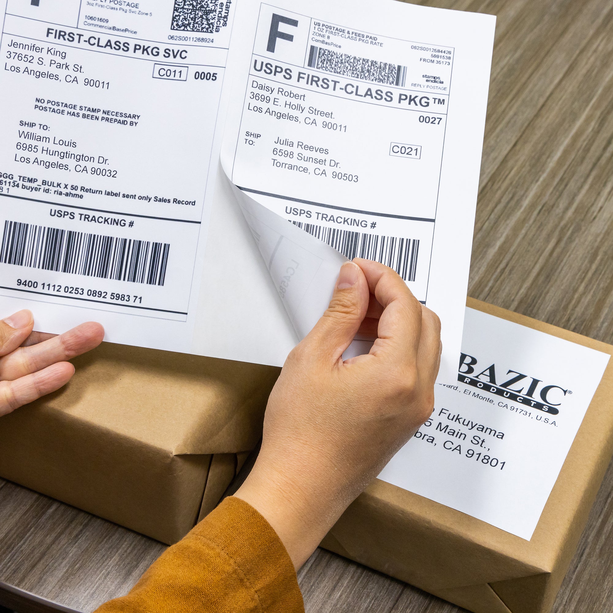 White Shipping Labels, 20 Pack, 8 1/2 x 5 1/2 in