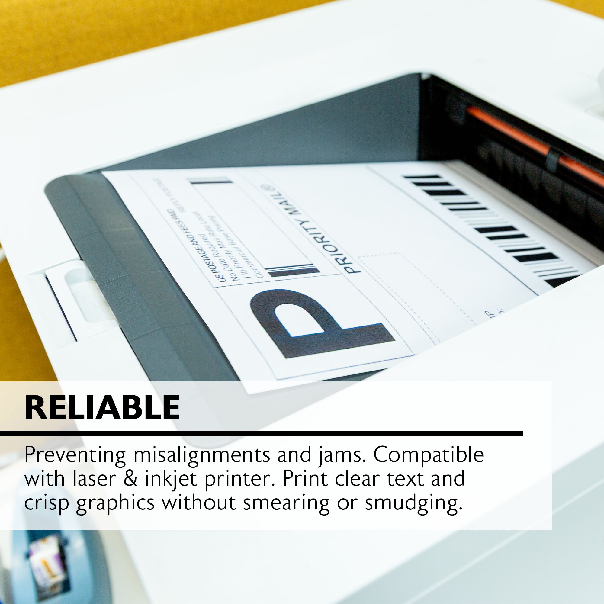 8.5" x 11" Full Sheet Multipurpose Labels, White, 10 Count
