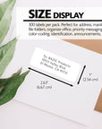 White Address Labels 1" X 2 5/8" (300/Pack)