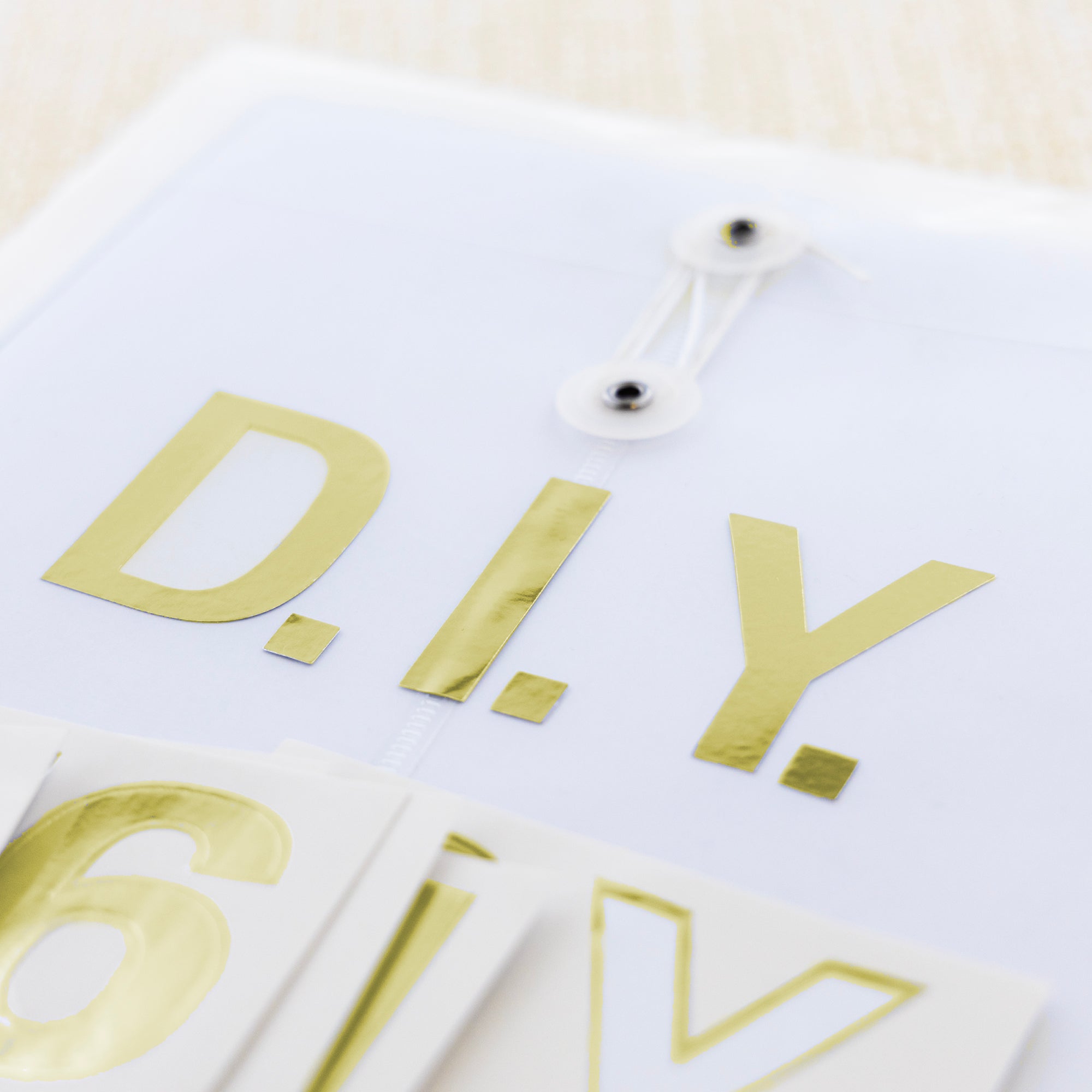 Gold Metallic Alphabet and Number Stickers, 2 in, 72 Pack
