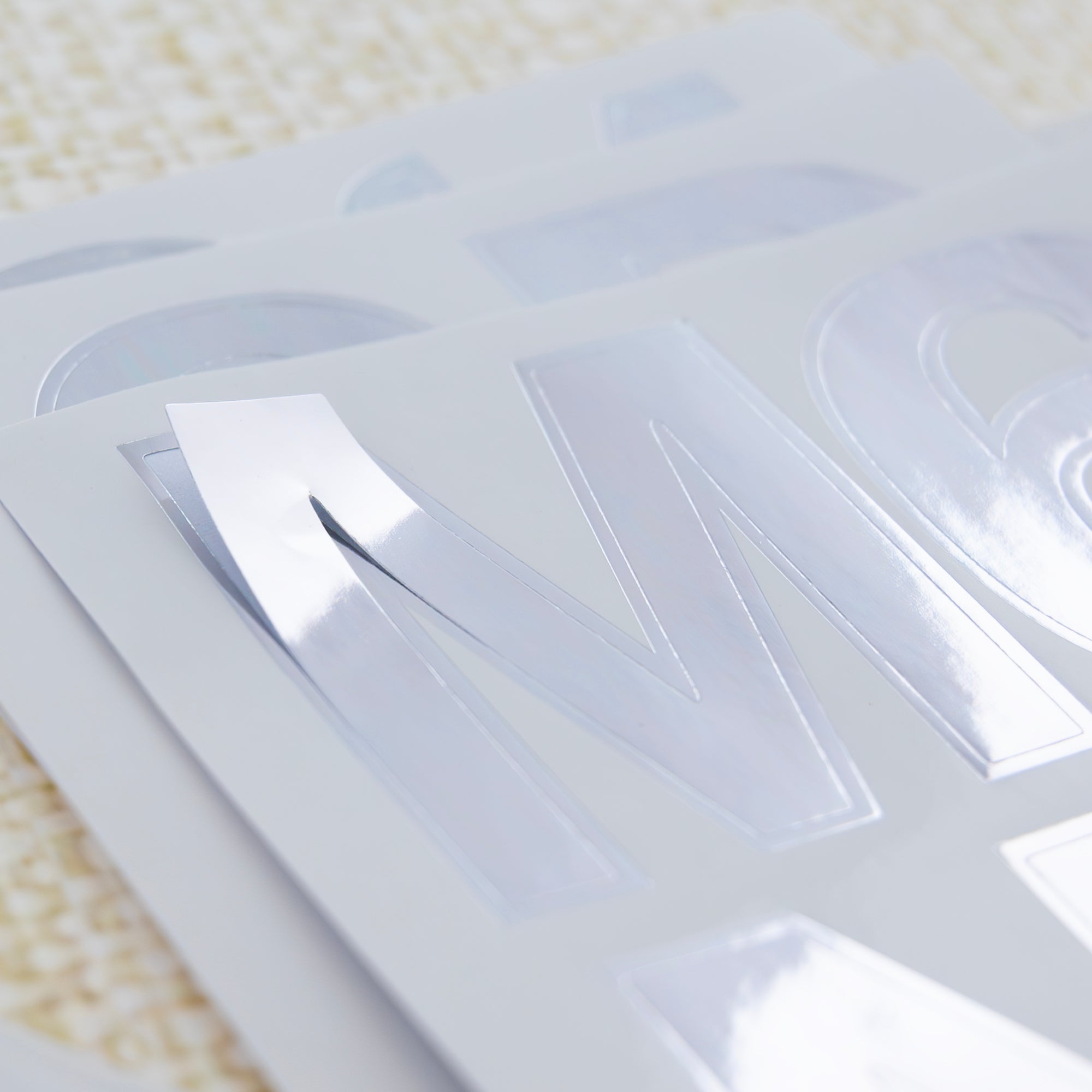 Silver Metallic Alphabet and Number Stickers, 2 in, 72 Pack