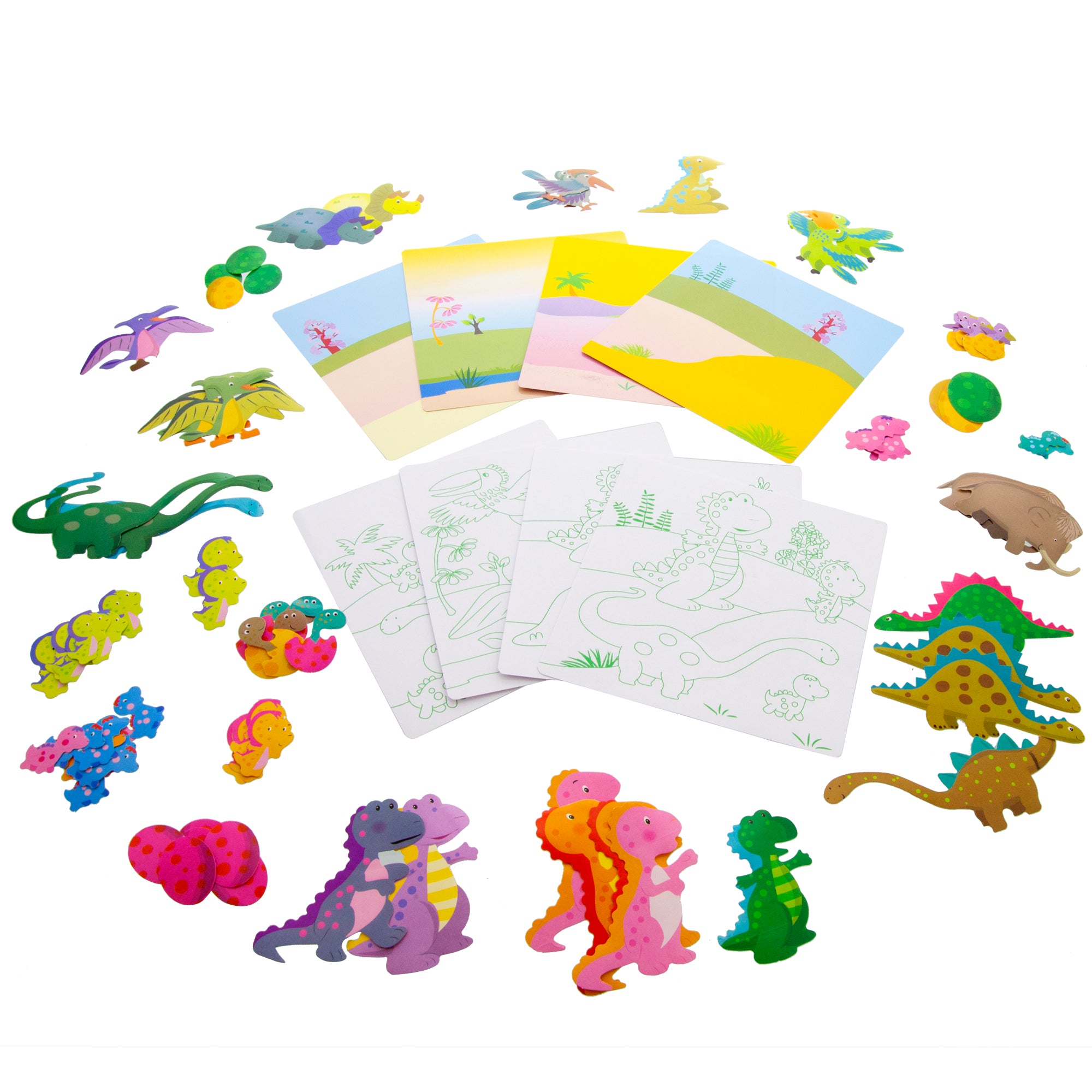 Dinosaur Stickers & Activity Sheets, 80 Count