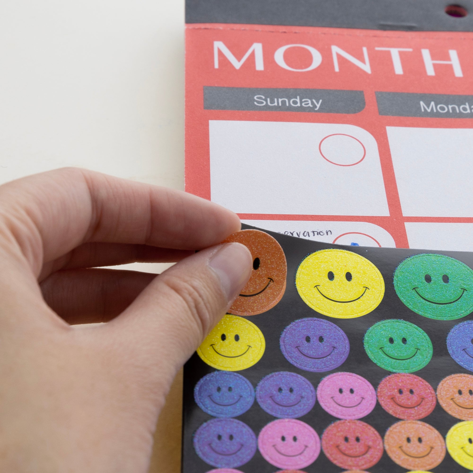 Glitter Stickers, Smiley Faces & Stars, 144 Count