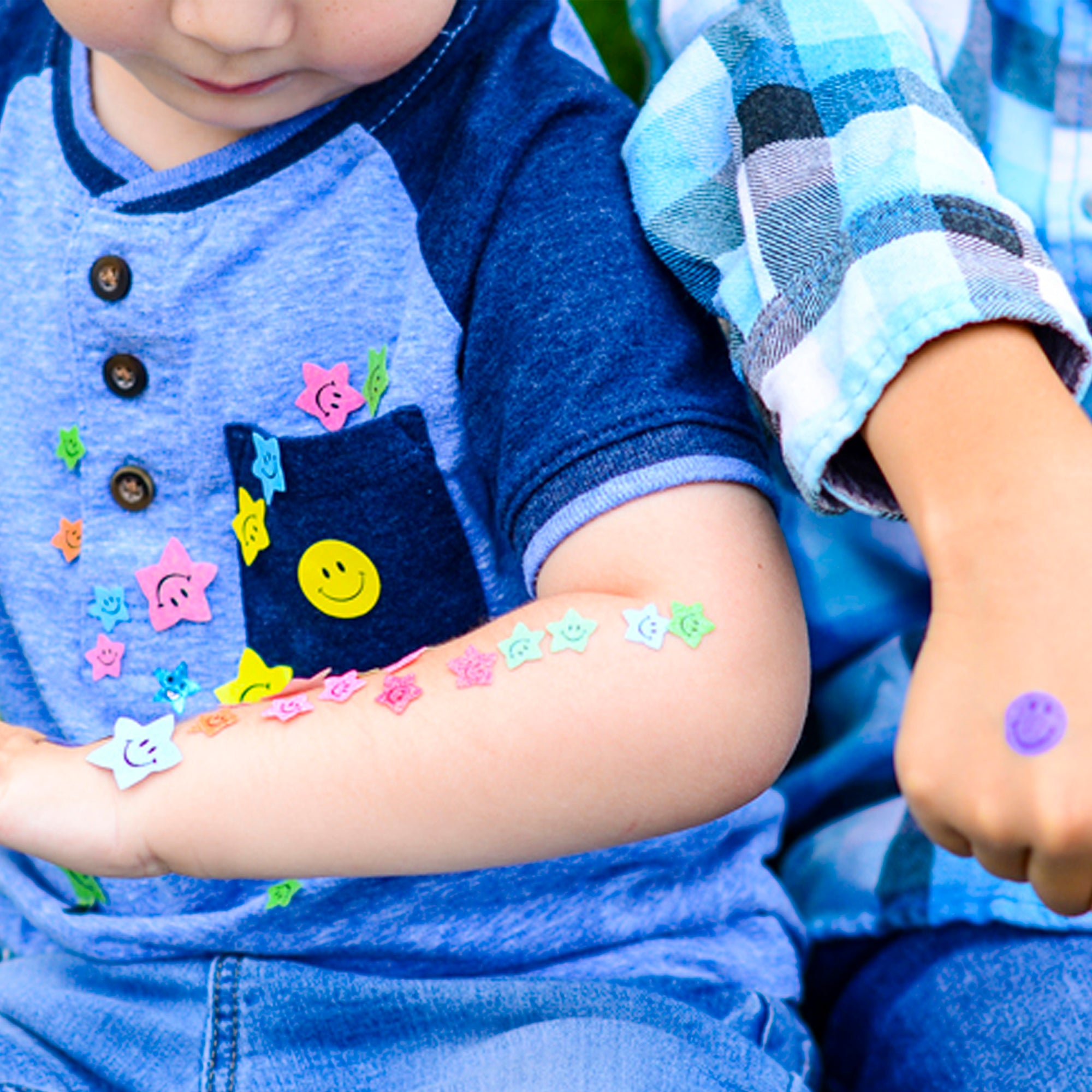 Glitter Stickers, Smiley Faces & Stars, 144 Count