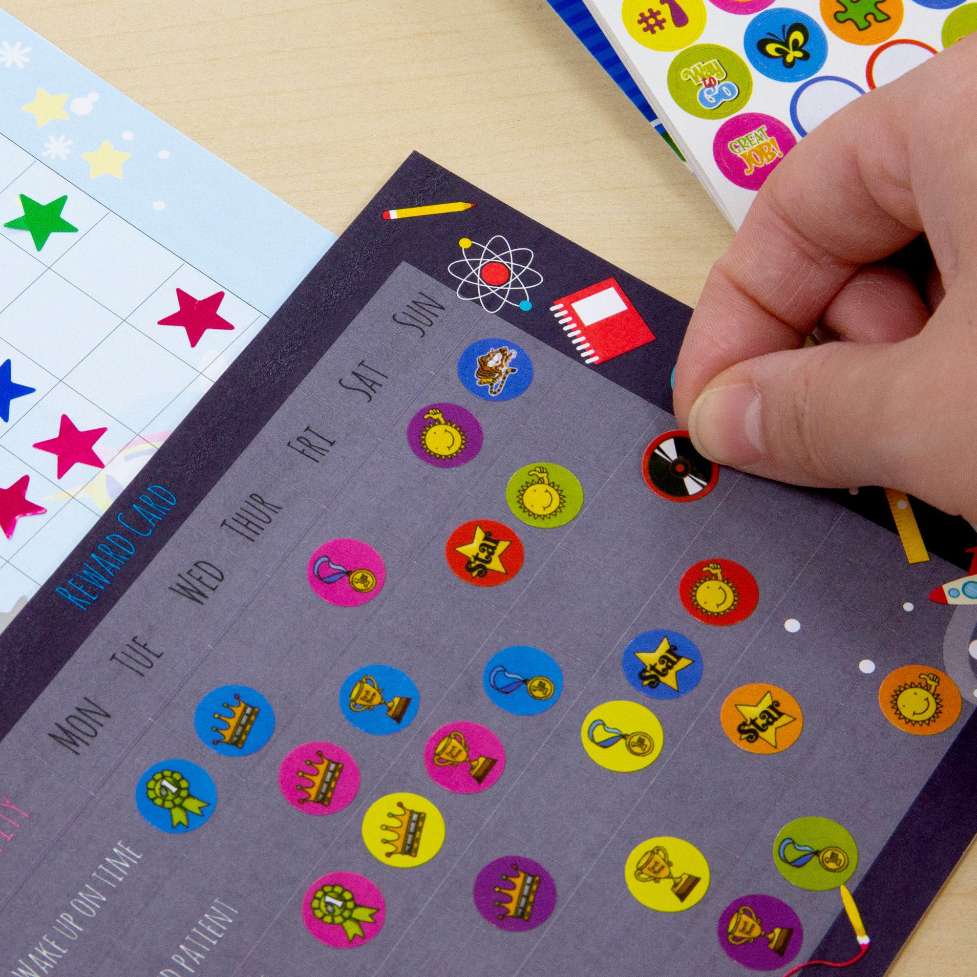 Reward Sticker Book, Over 400 Stickers, Compact Flip Book