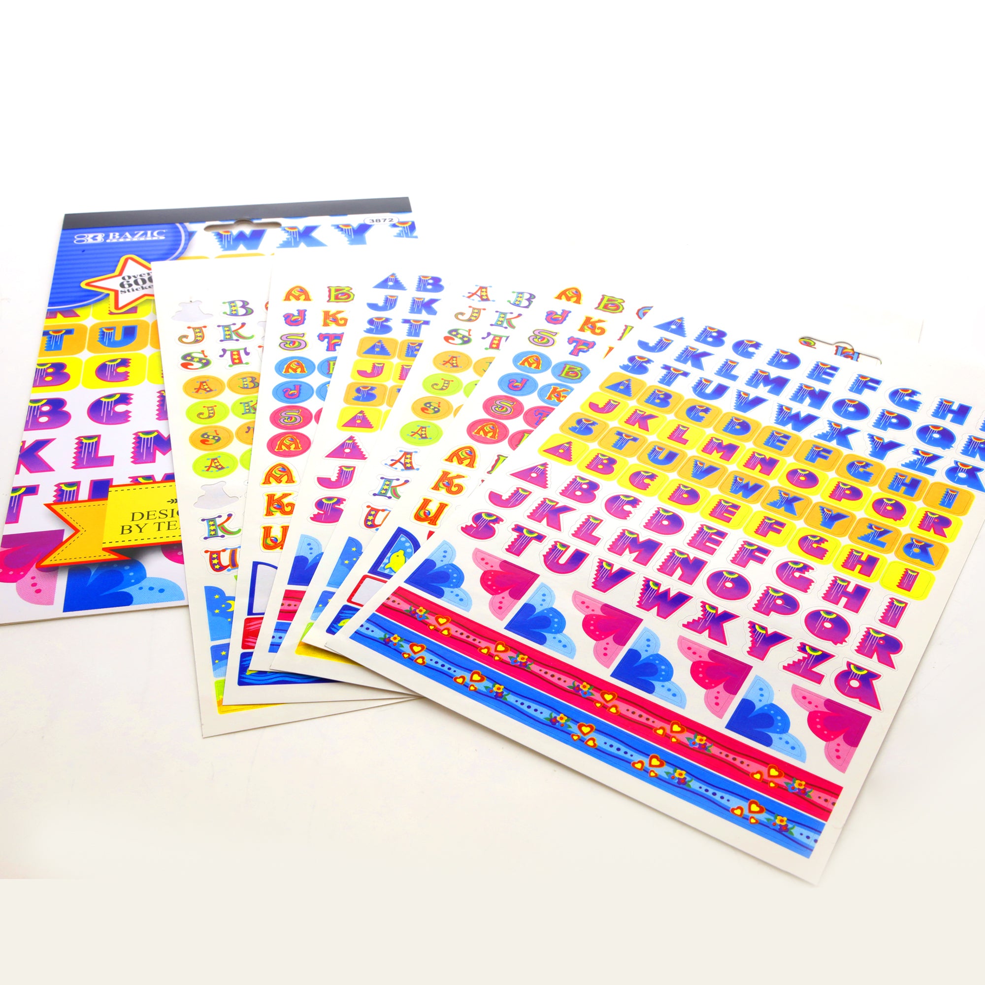 Alphabet Sticker Book, Over 600 Stickers, Compact Flip Book