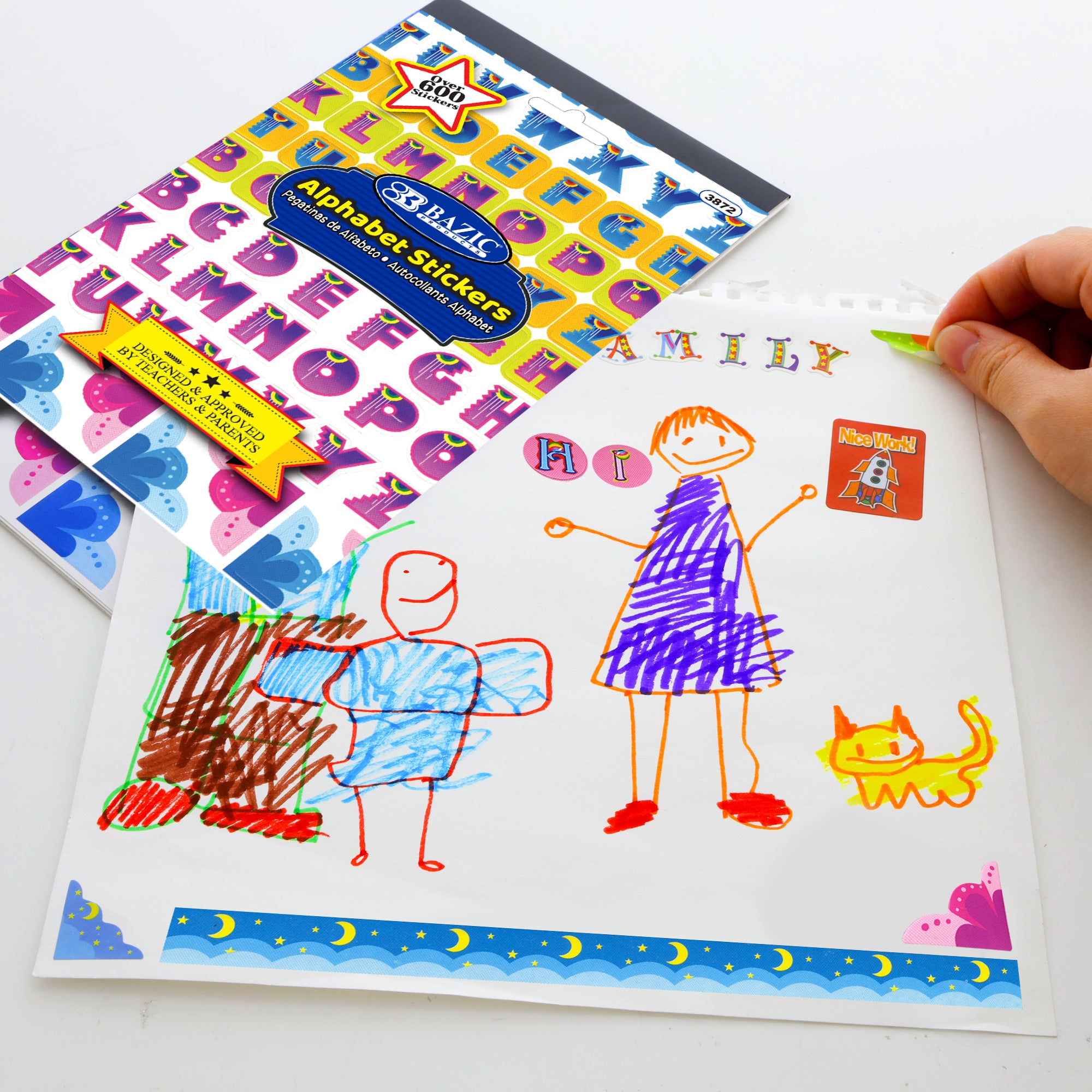 Alphabet Sticker Book, Over 600 Stickers, Compact Flip Book