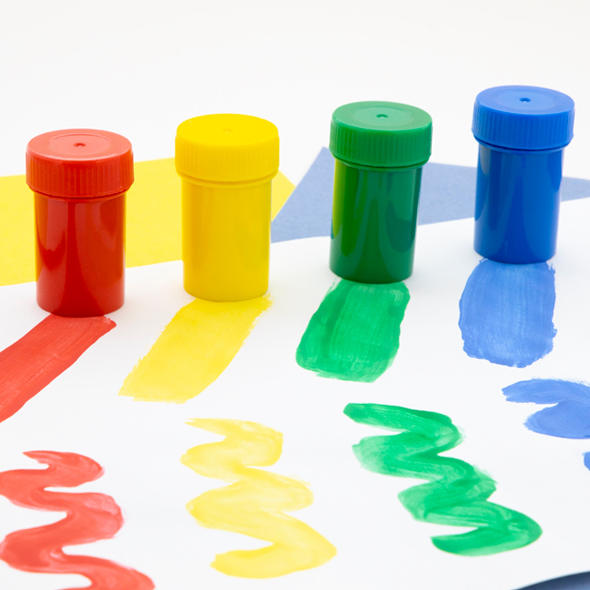 Washable Poster Paint Set, 6 Colors with Brush