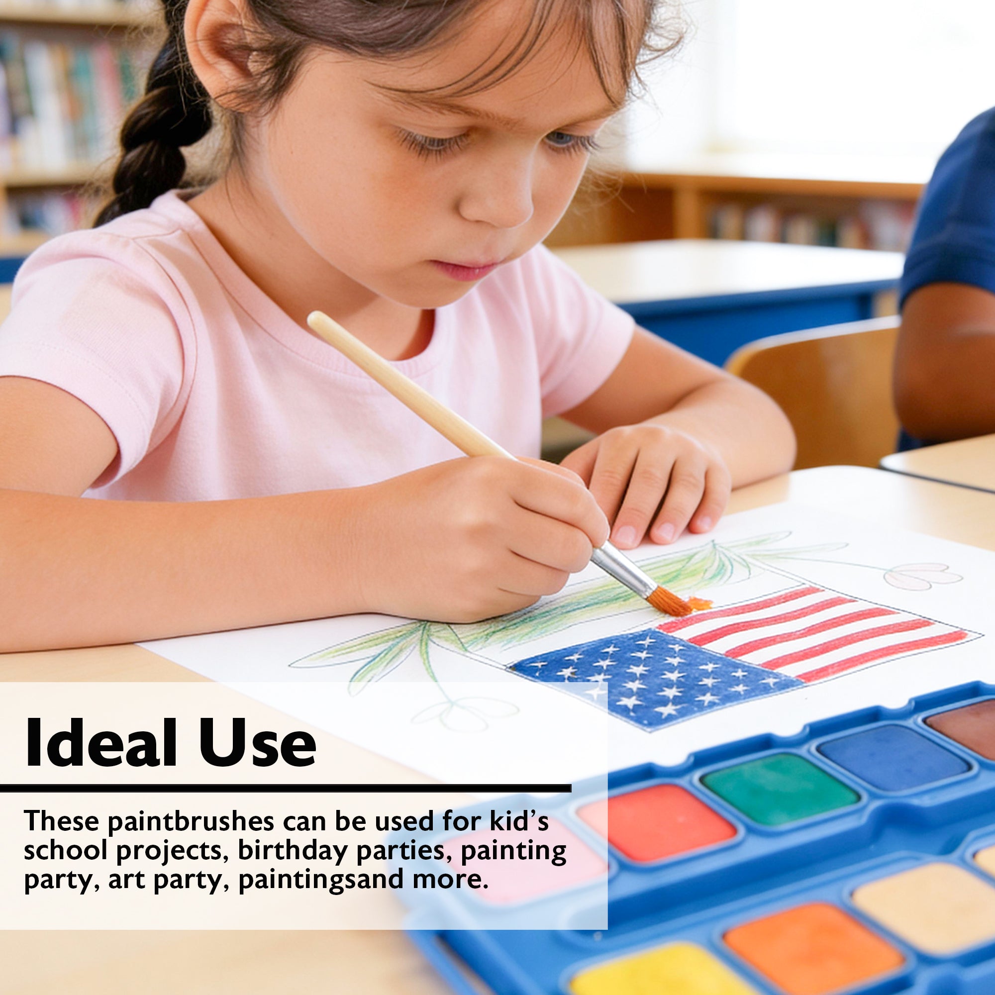 Stencil Brush Set, 4 Count, for Painting Art Crafts