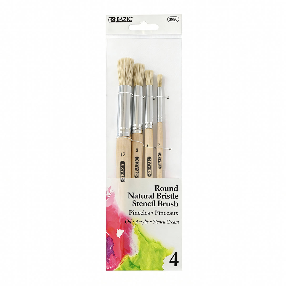Round Stencil Paint Brush Set