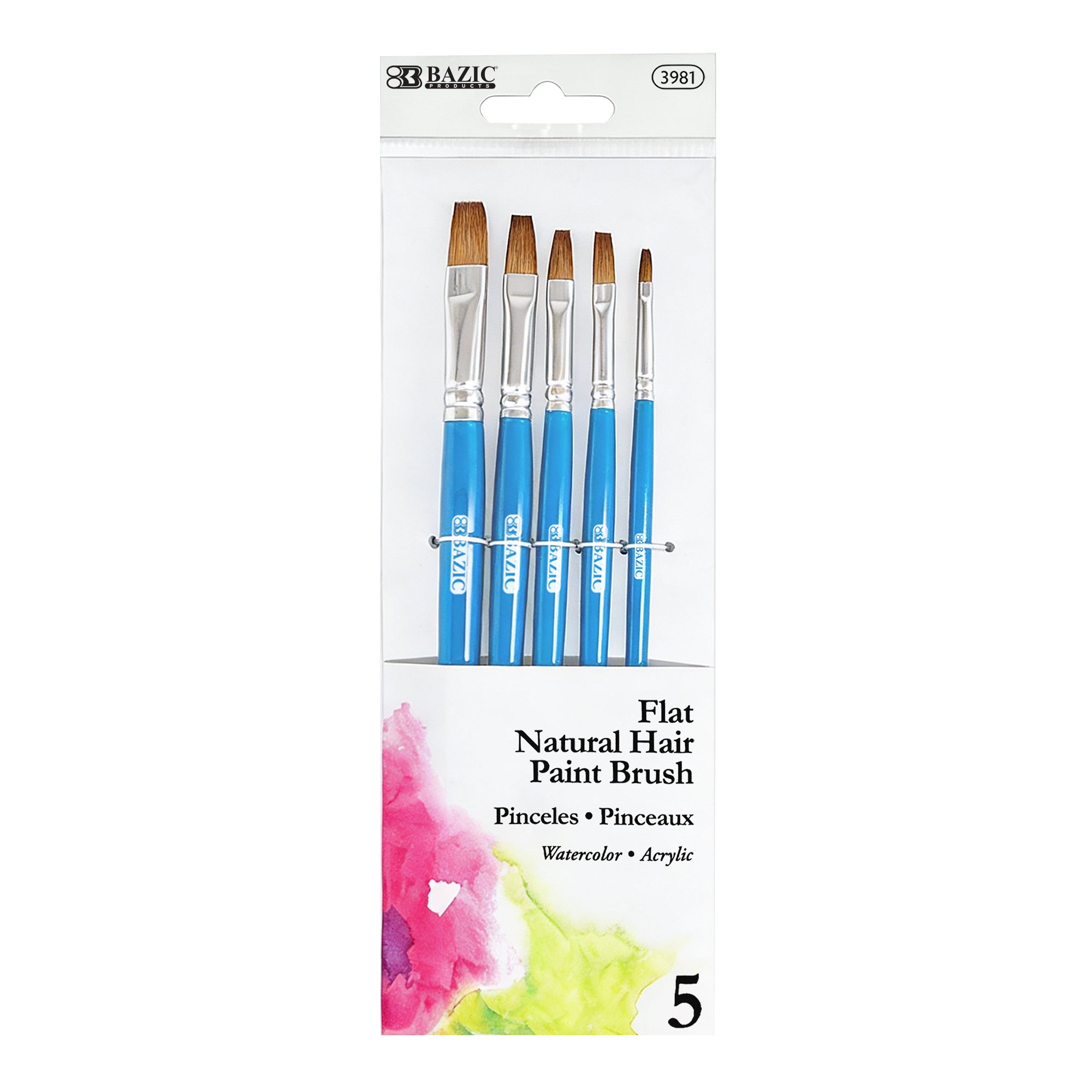 Flat Natural Hair Paint Brush Set – BAZIC Store
