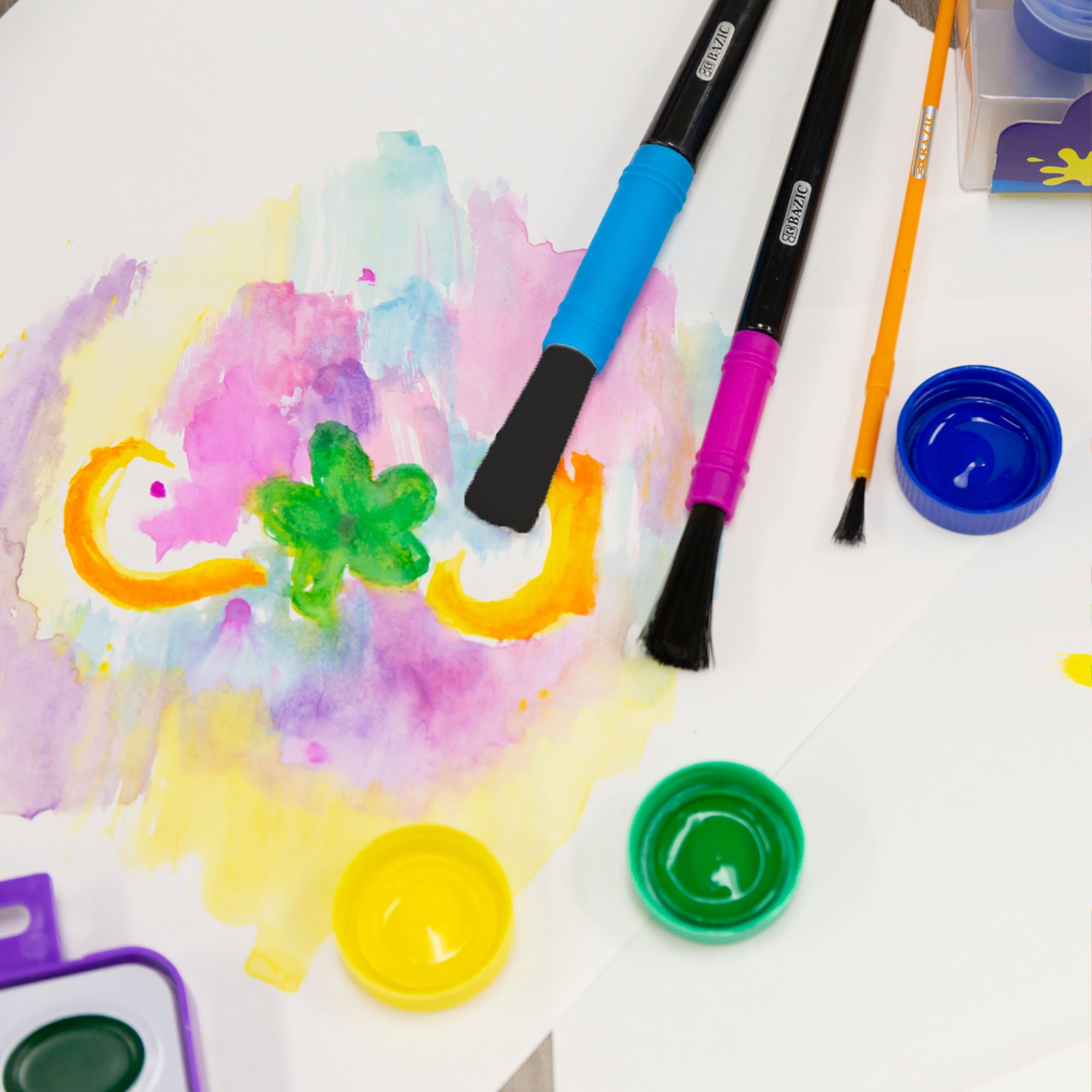 Kids' Paint Brush Set, 9 Count, for Painting Art Crafts