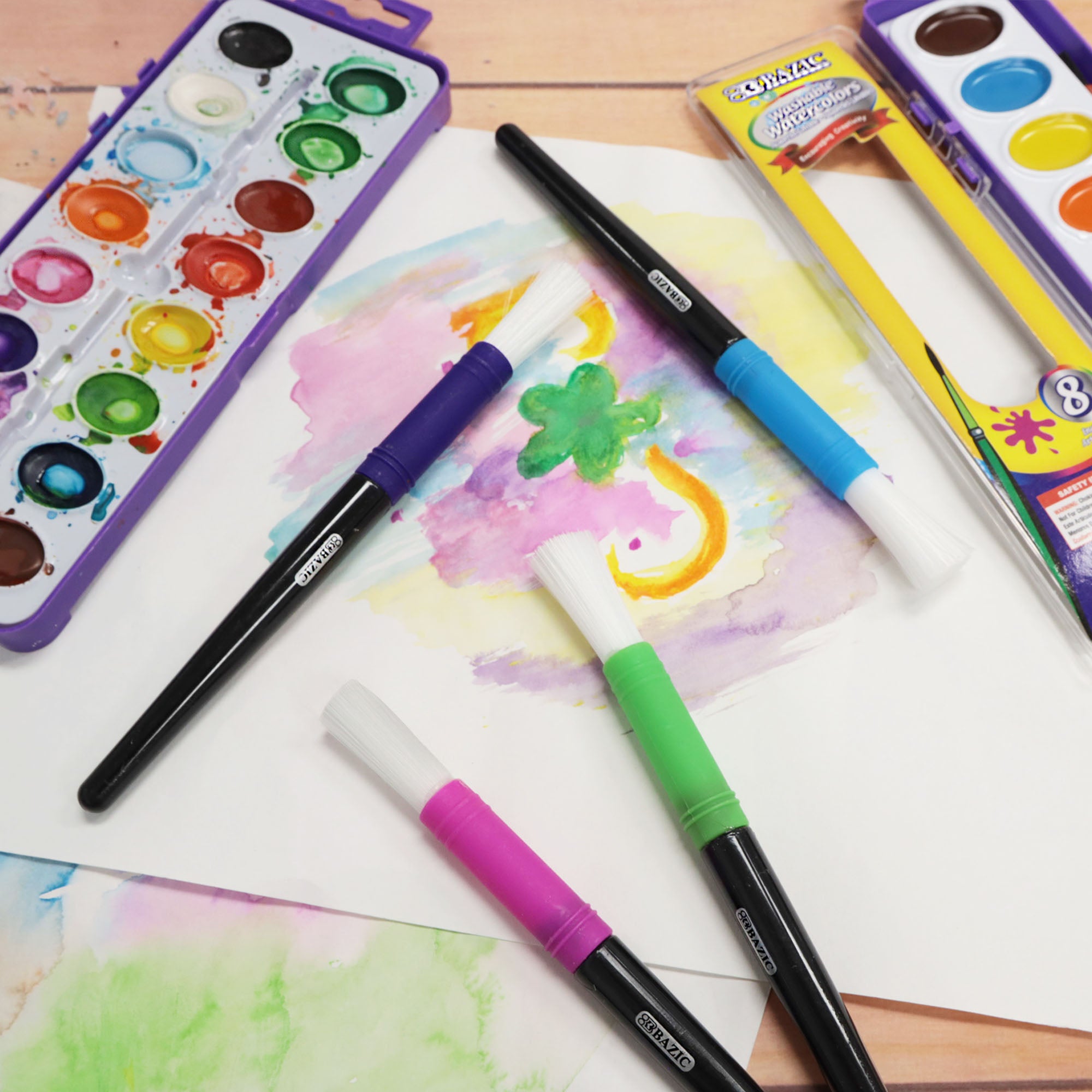 Jumbo Kids' Paint Brush Set, 4 Count, Quality Brush Build