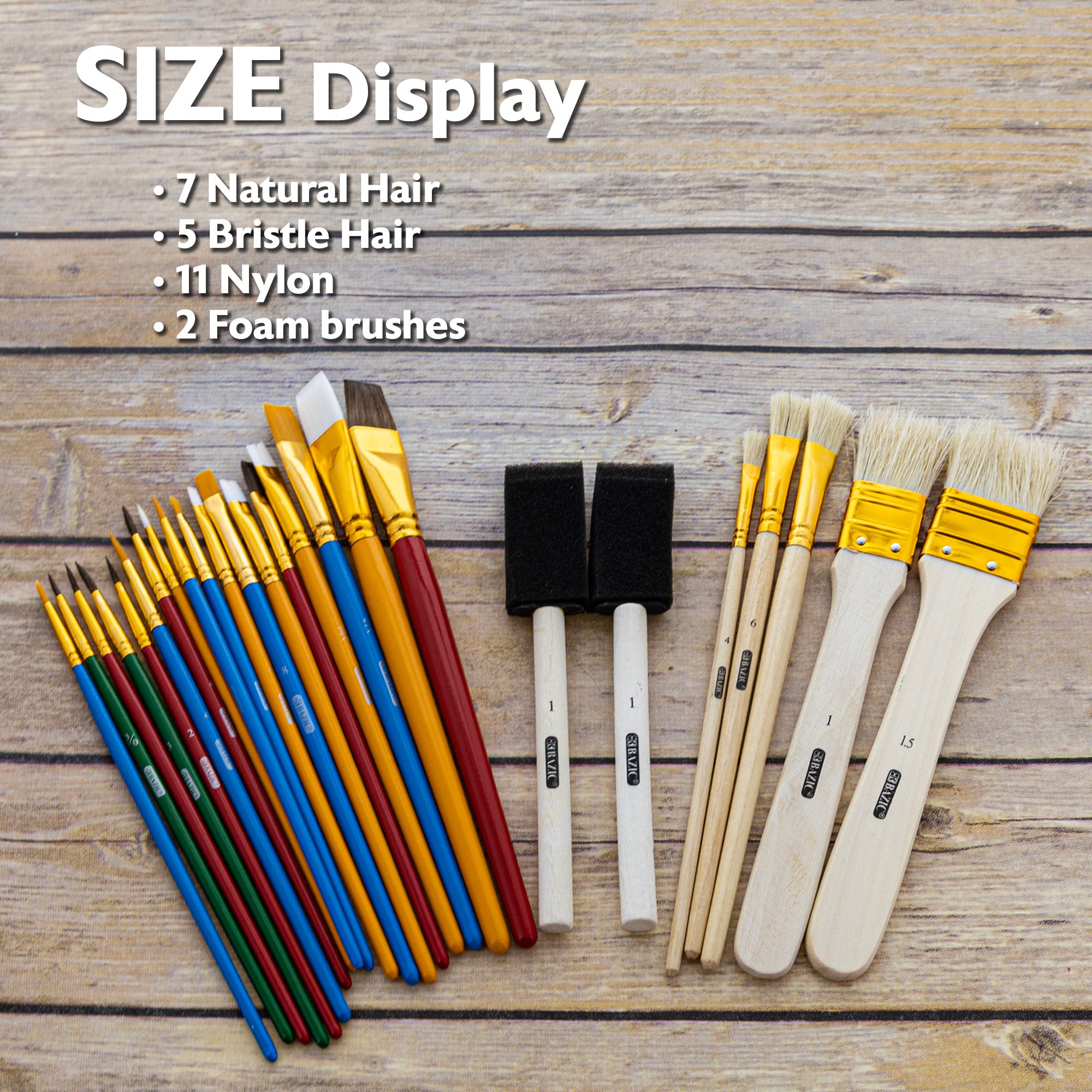 All Purpose Brush Set, 25 Count, for Painting Art Crafts